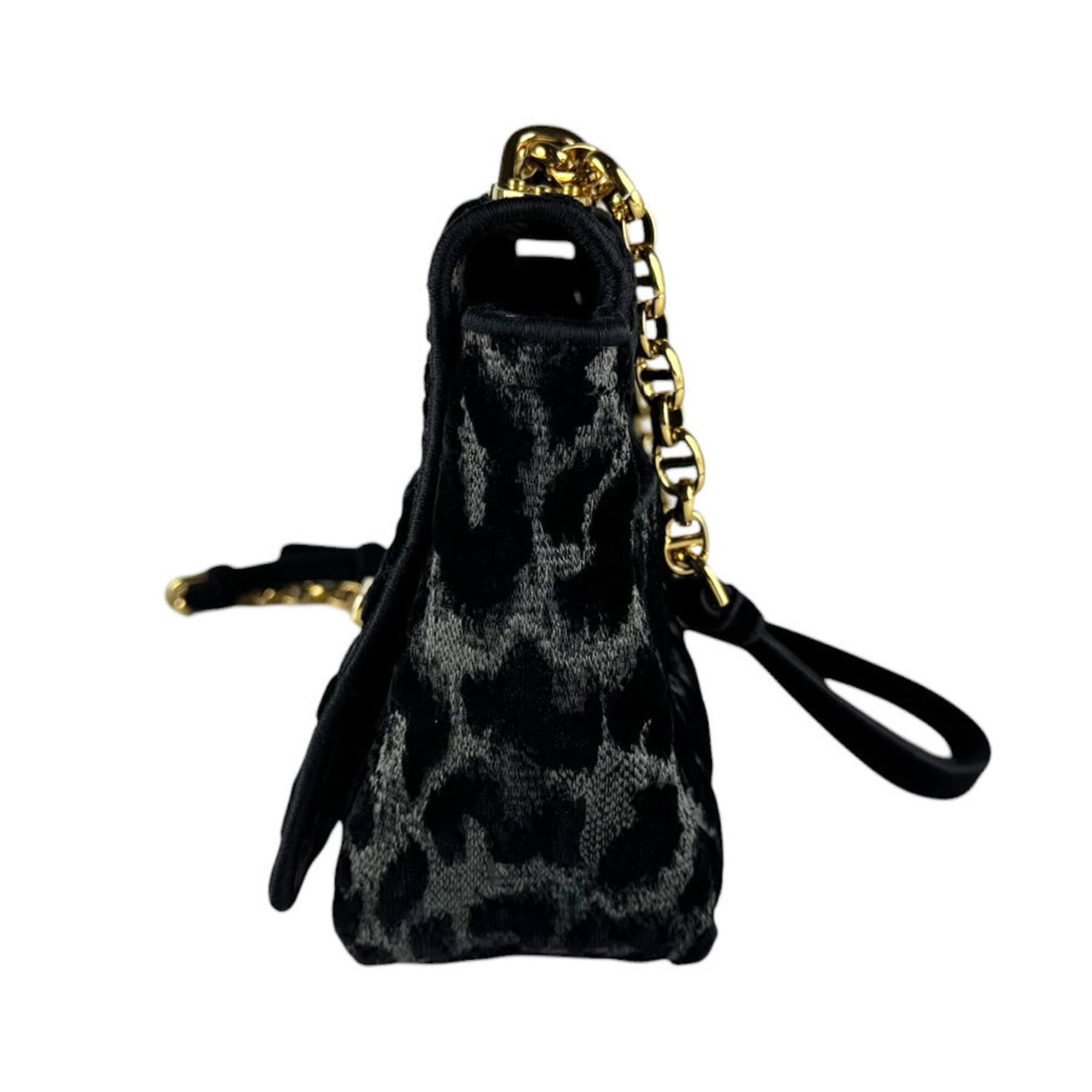 Christian Dior Black Velvet Shoulder Bag (Pre-Owned)