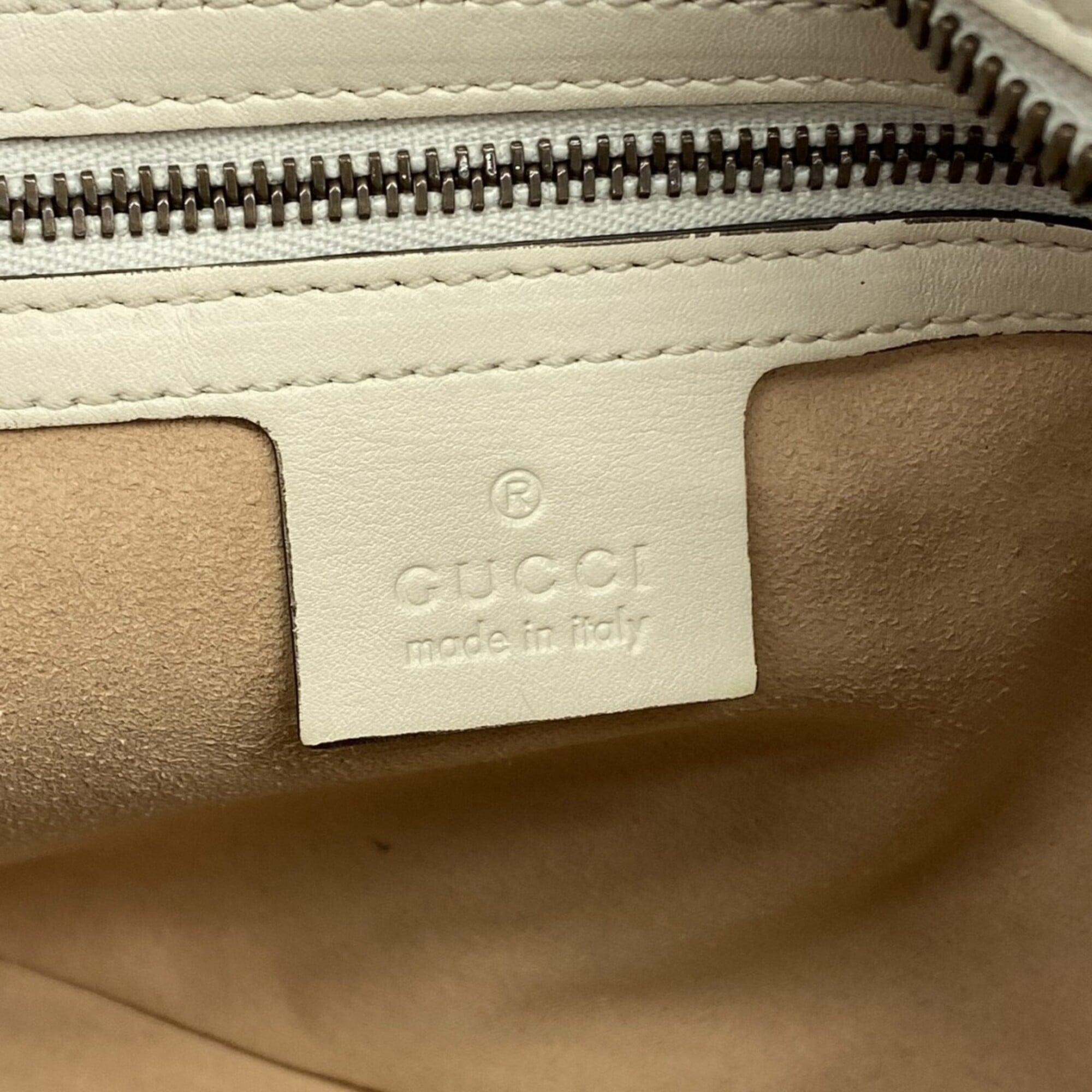 Gucci White Leather Shoulder Bag (Pre-Owned)