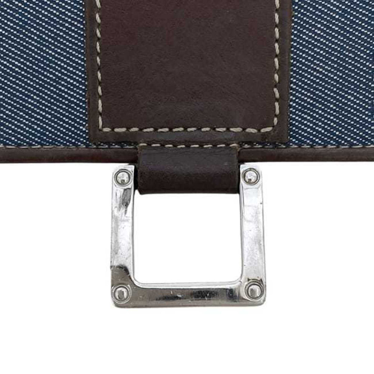 Loewe Blue Brown Canvas Leather Wallet (Bi-Fold) (Pre-Owned)