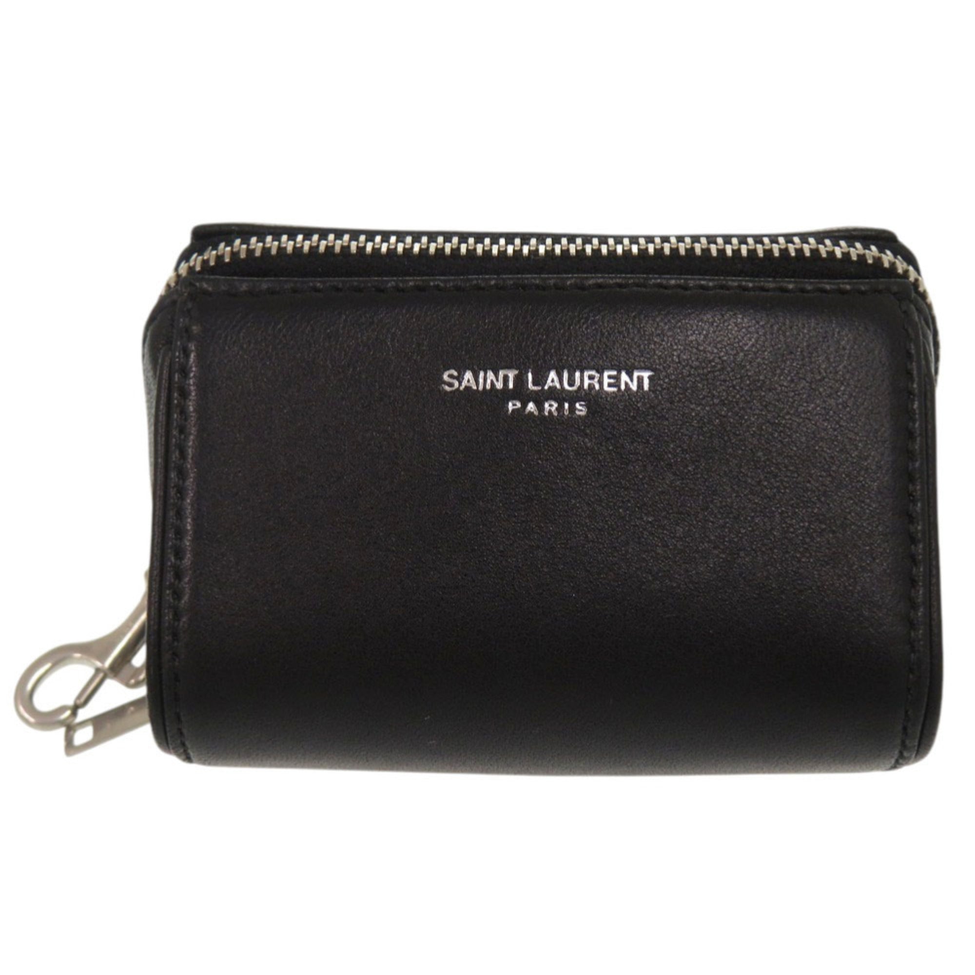 Yves Saint Laurent Black Leather Pouch Shoulder Bag (Pre-Owned)
