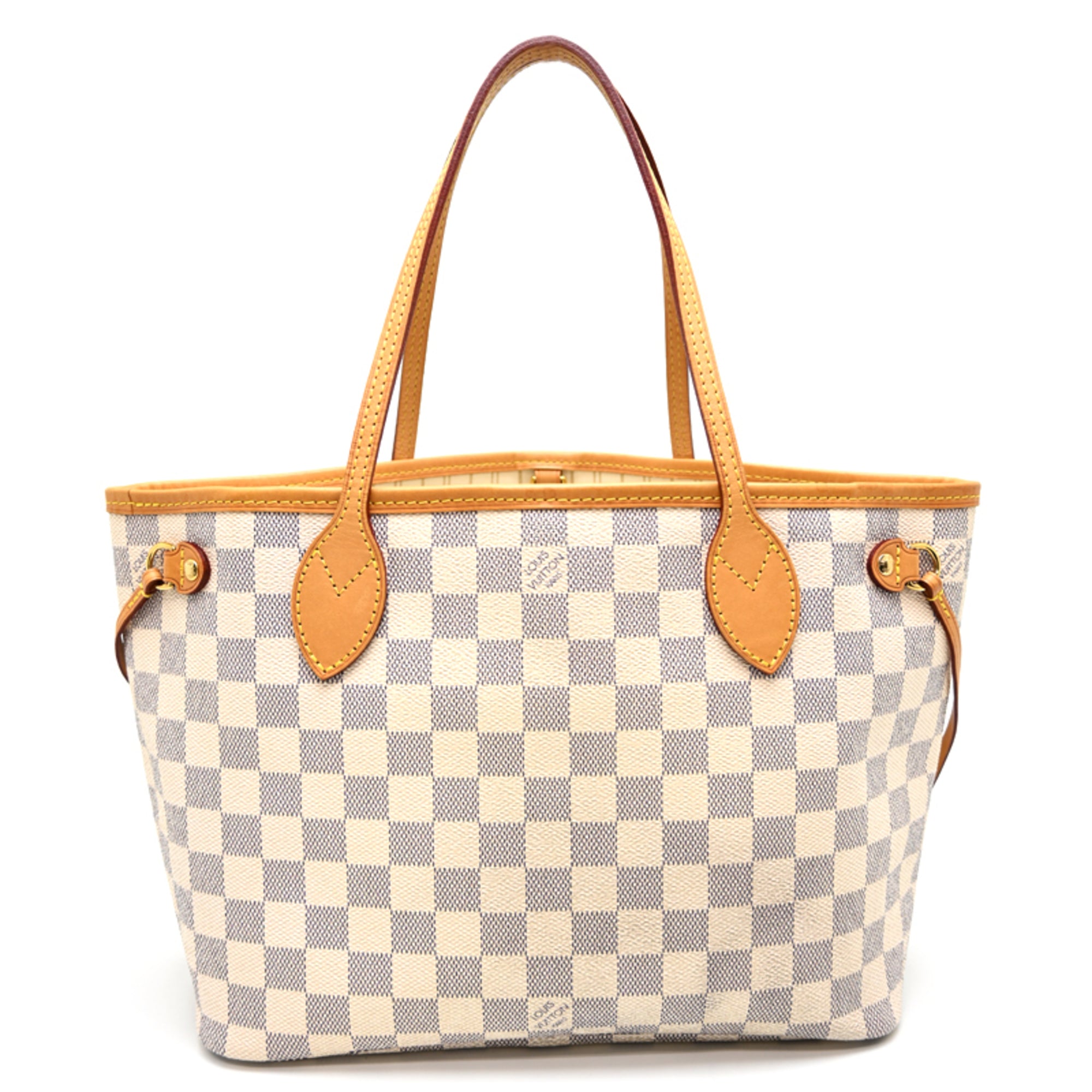 Louis Vuitton White Damier Azur Pouch Tote Bag (Pre-Owned)