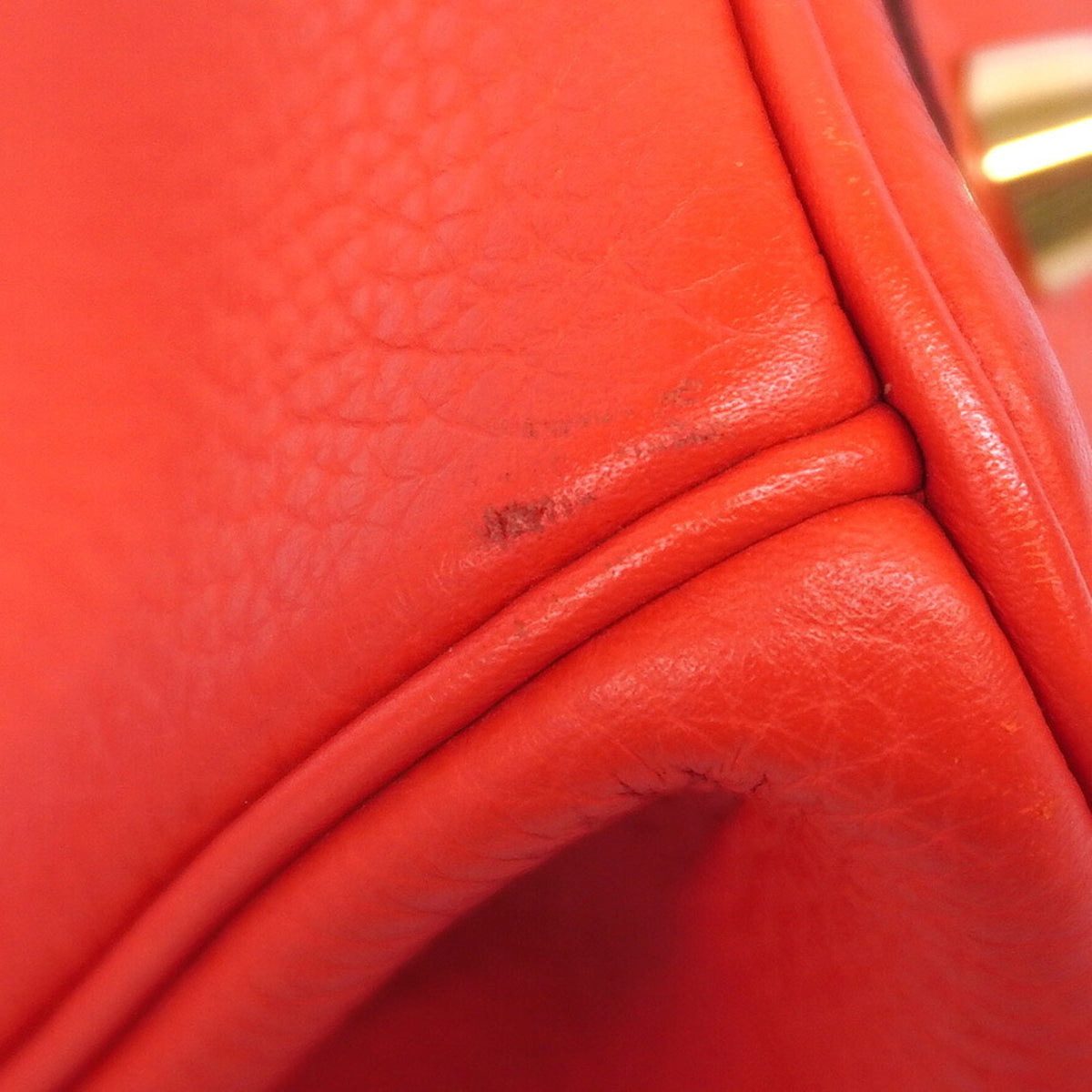 Hermes Red Color Togo Leather Handbag (Pre-Owned)