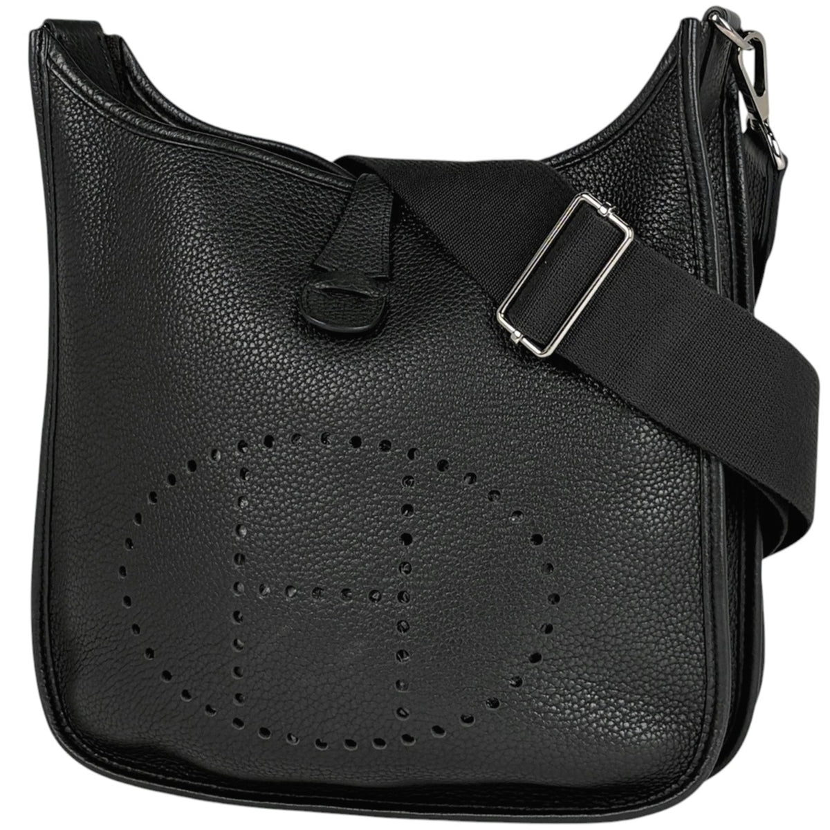 Hermes Evelyne Black Taurillon Clemence Leather Shoulder Bag (Pre-Owned)