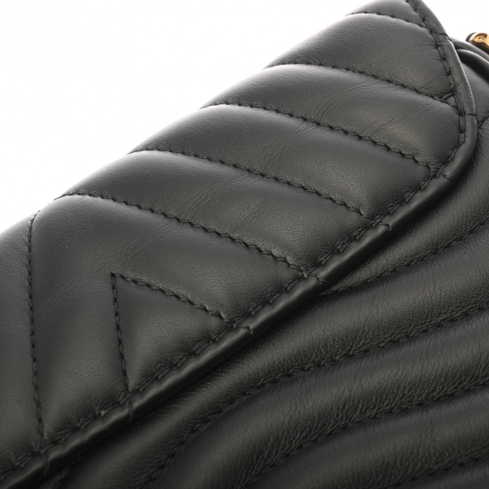 Louis Vuitton Noir Leather Pochette Shoulder Bag (Pre-Owned)