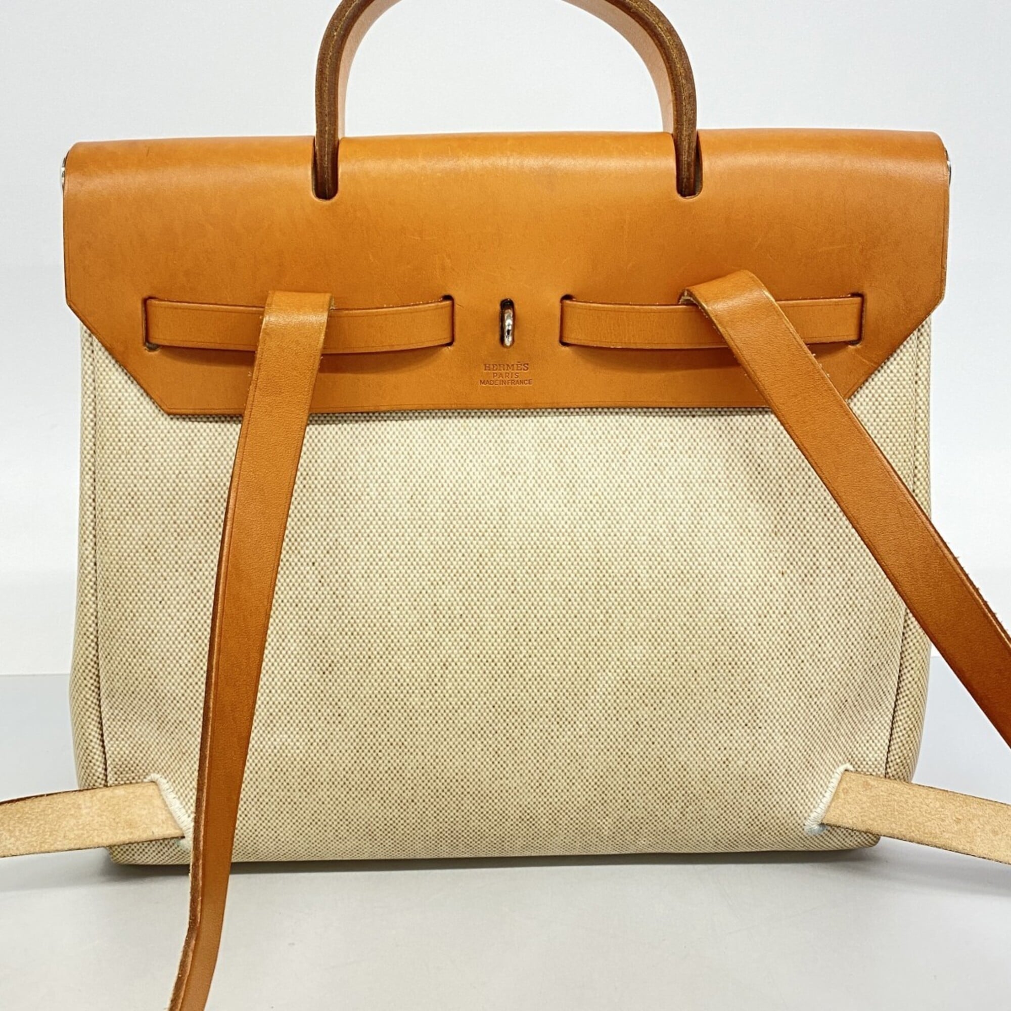 Hermes Natural Toile H Backpack (Pre-Owned)