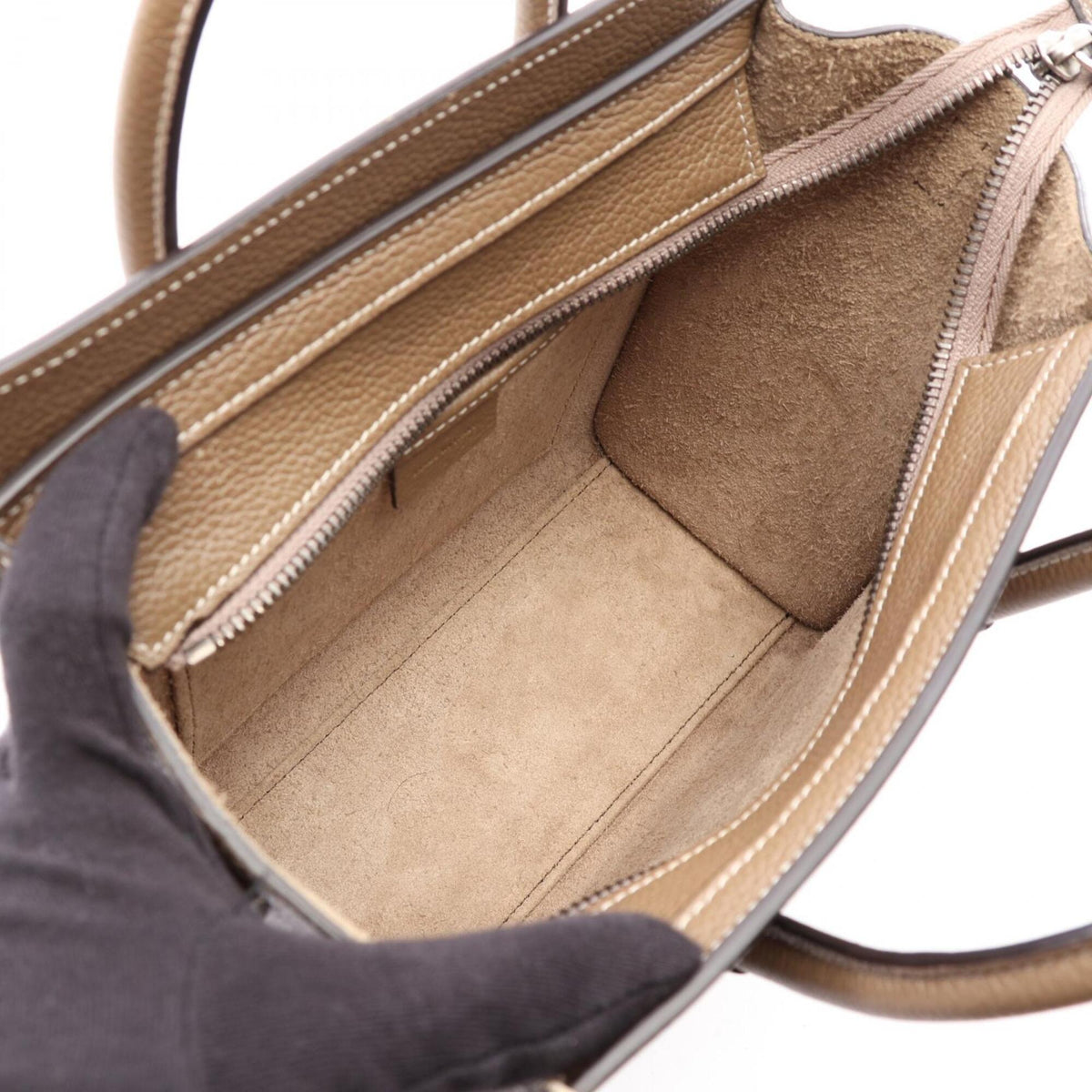 Celine Gray Leather Handbag (Pre-Owned)