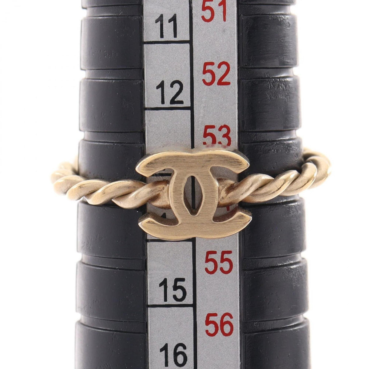 Chanel Gold White Gold Plating Band Ring (Pre-Owned)