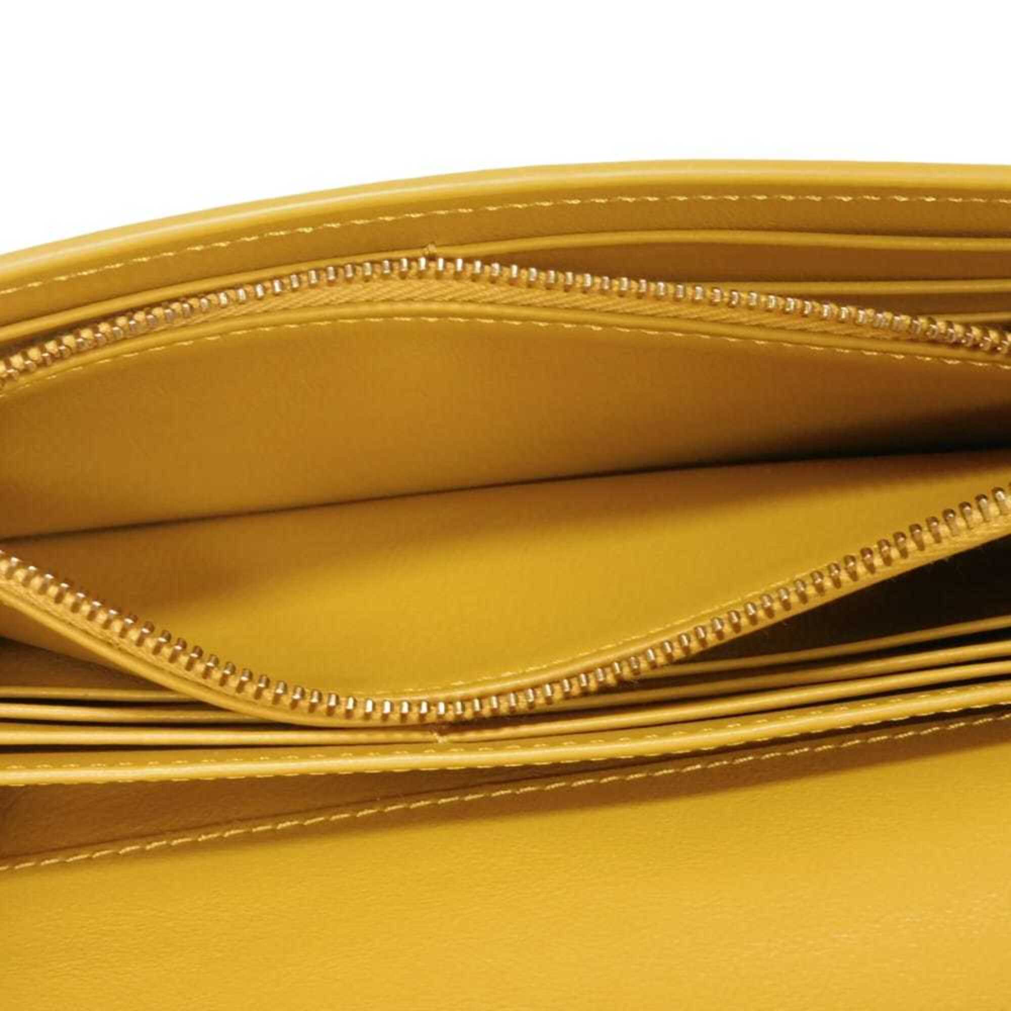 Tod's Mustard Yellow Leather Long Wallet (Bi-Fold) (Pre-Owned)