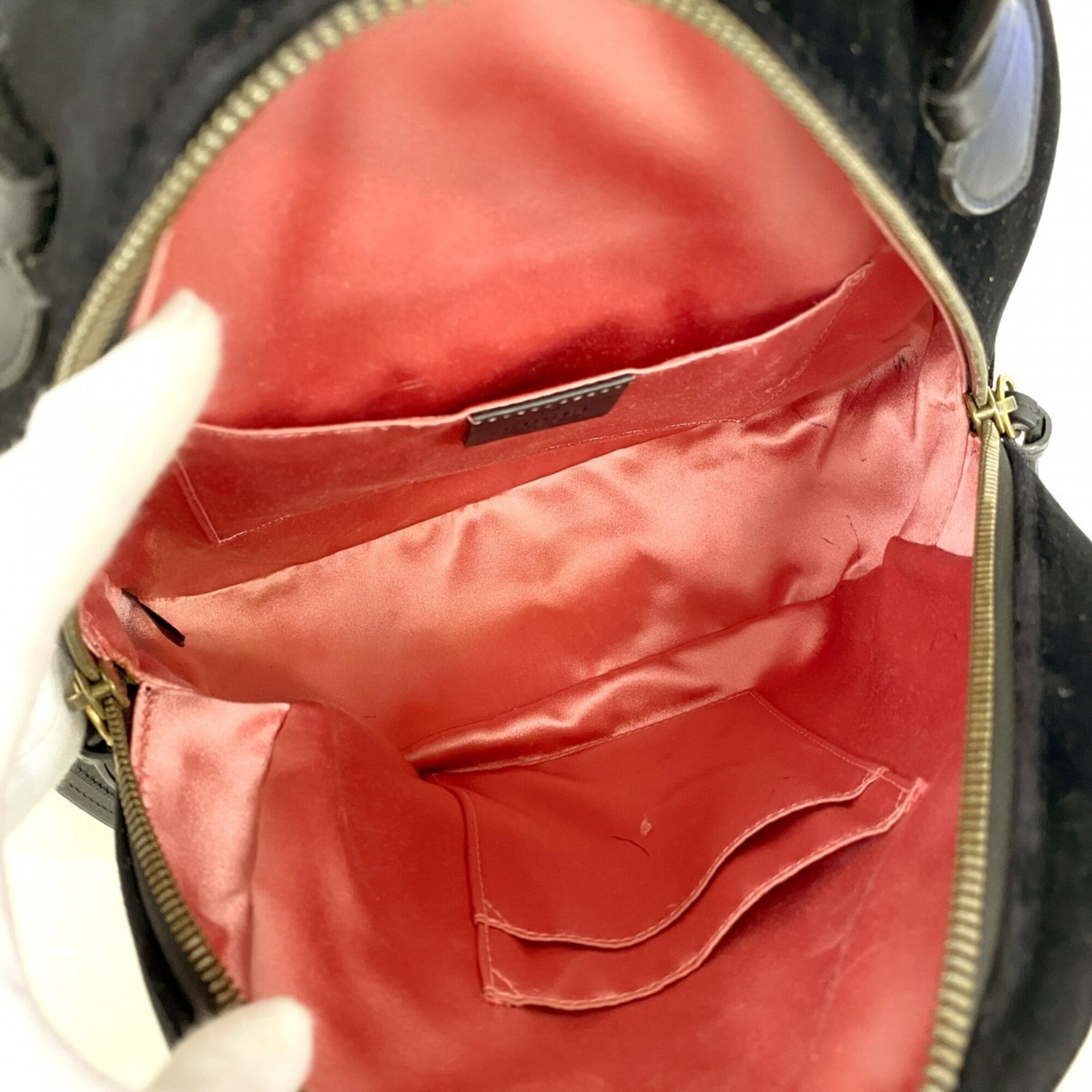 Gucci Black Velvet Backpack (Pre-Owned)