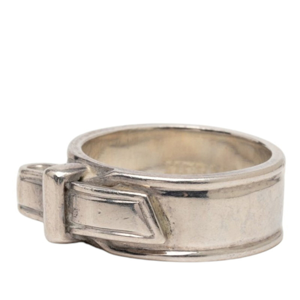 Hermes Silver Silver 925 Band Ring (Pre-Owned)