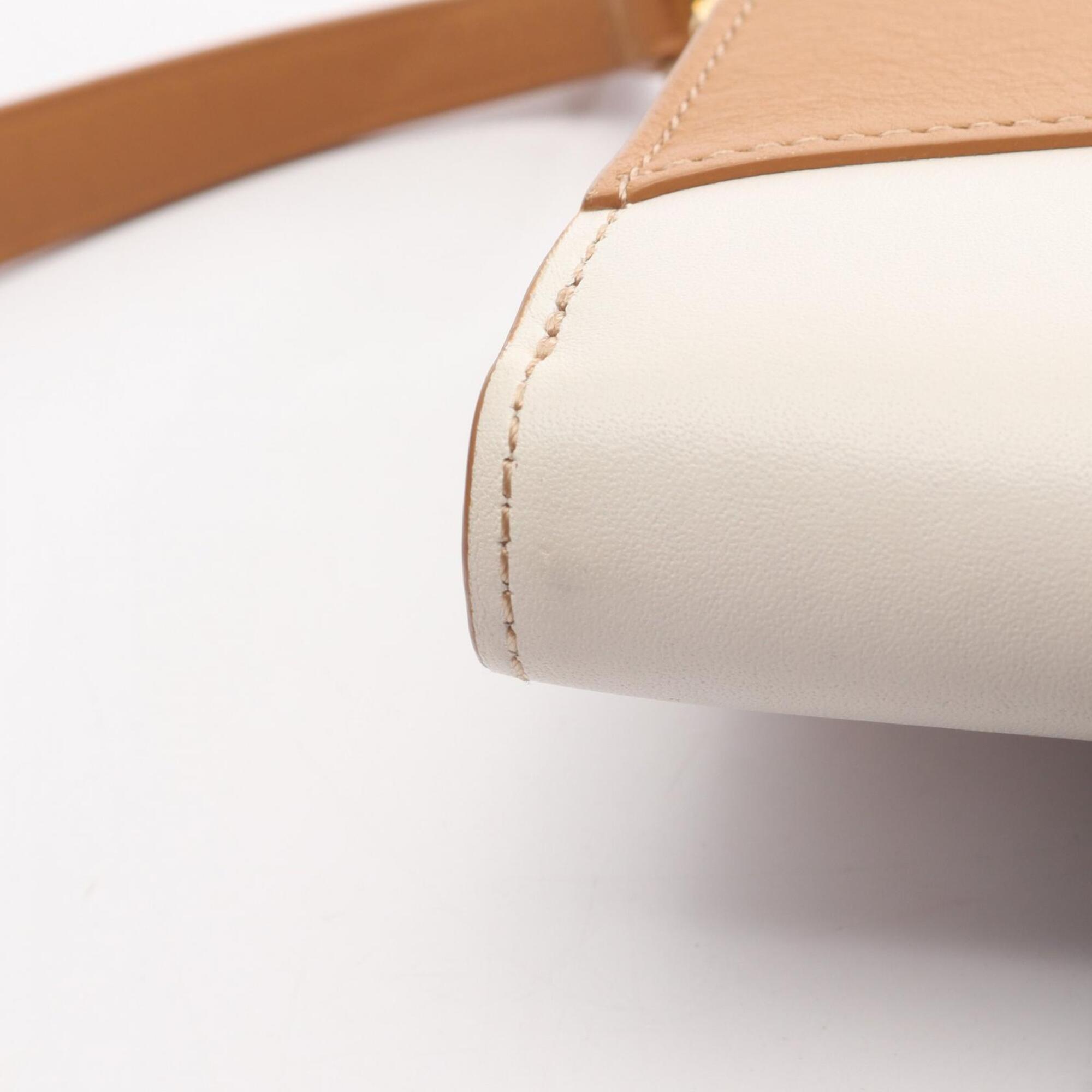 Loewe Beige Brown Ivory Leather Long Wallet (Bi-Fold) (Pre-Owned)