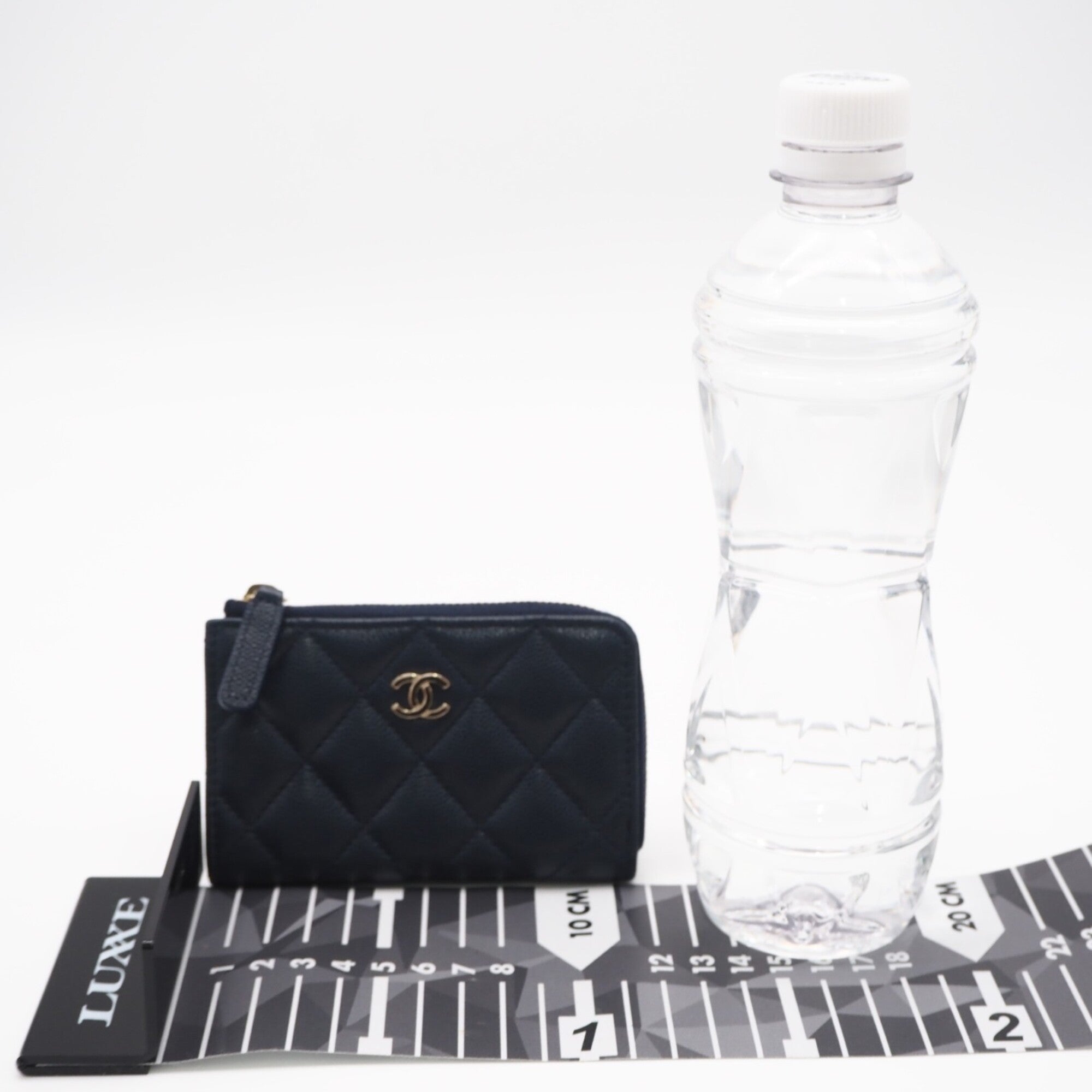Chanel Matelasse Navy Grained Calfskin Coin Purse/Coin Case (Pre-Owned)