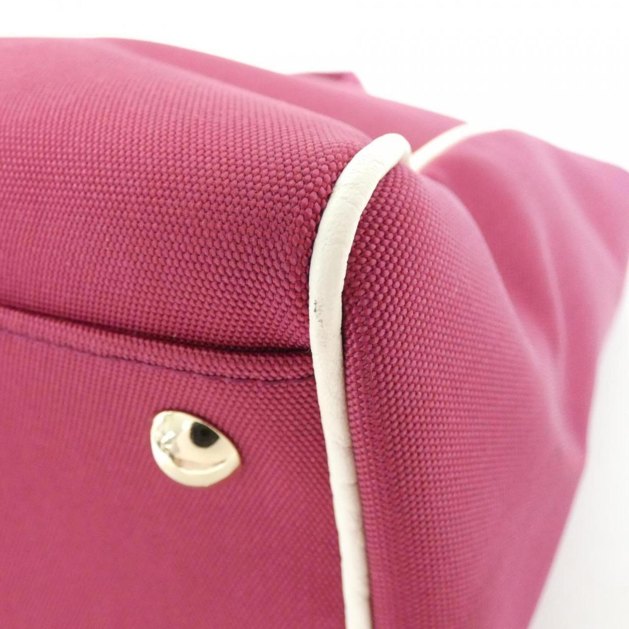 Gucci Pink White Nylon Handbag (Pre-Owned)