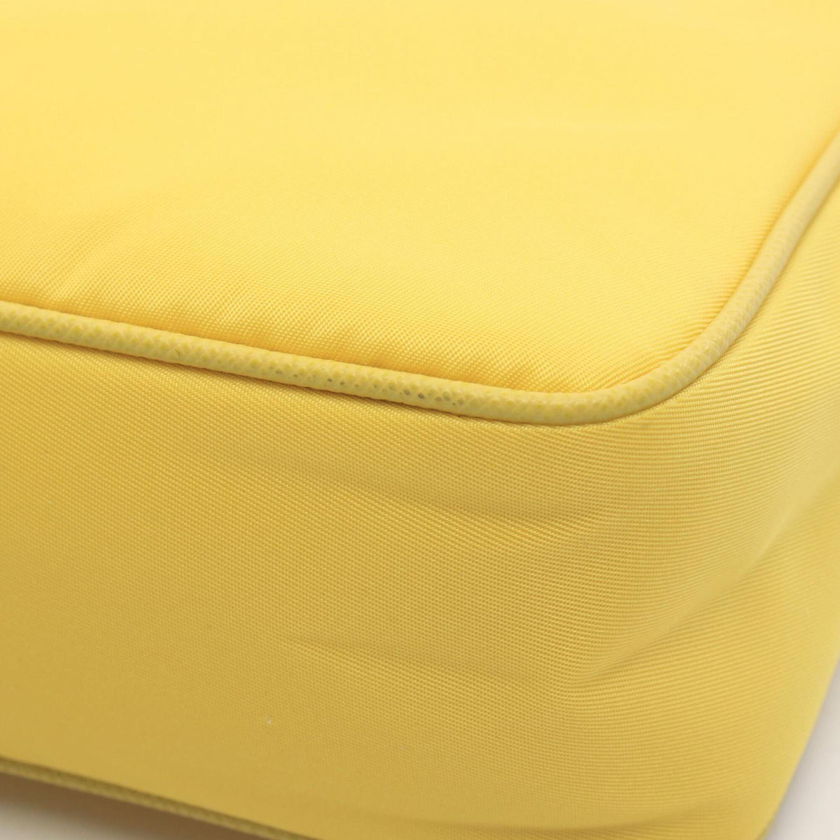 Prada Saffiano Yellow Nylon Leather Handbag (Pre-Owned)