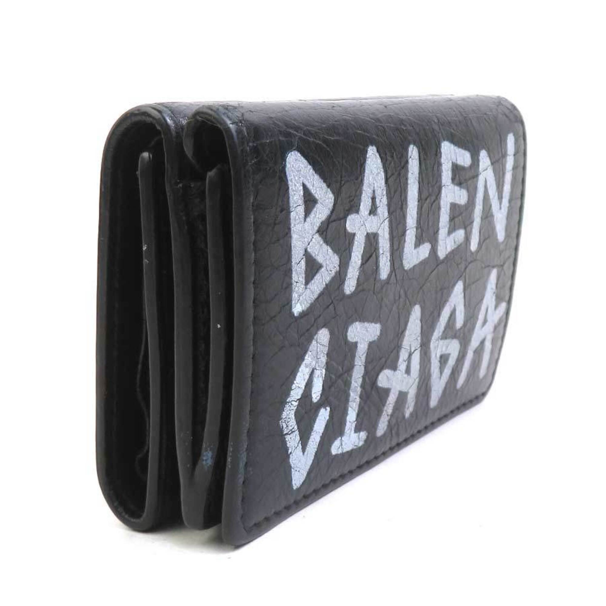 Balenciaga Black Leather Wallet (Tri-Fold) (Pre-Owned)