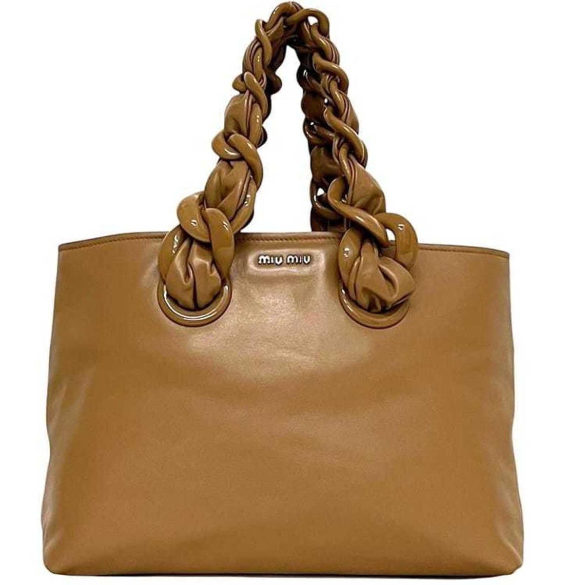 Miu Miu Brown Leather Tote Bag (Pre-Owned)