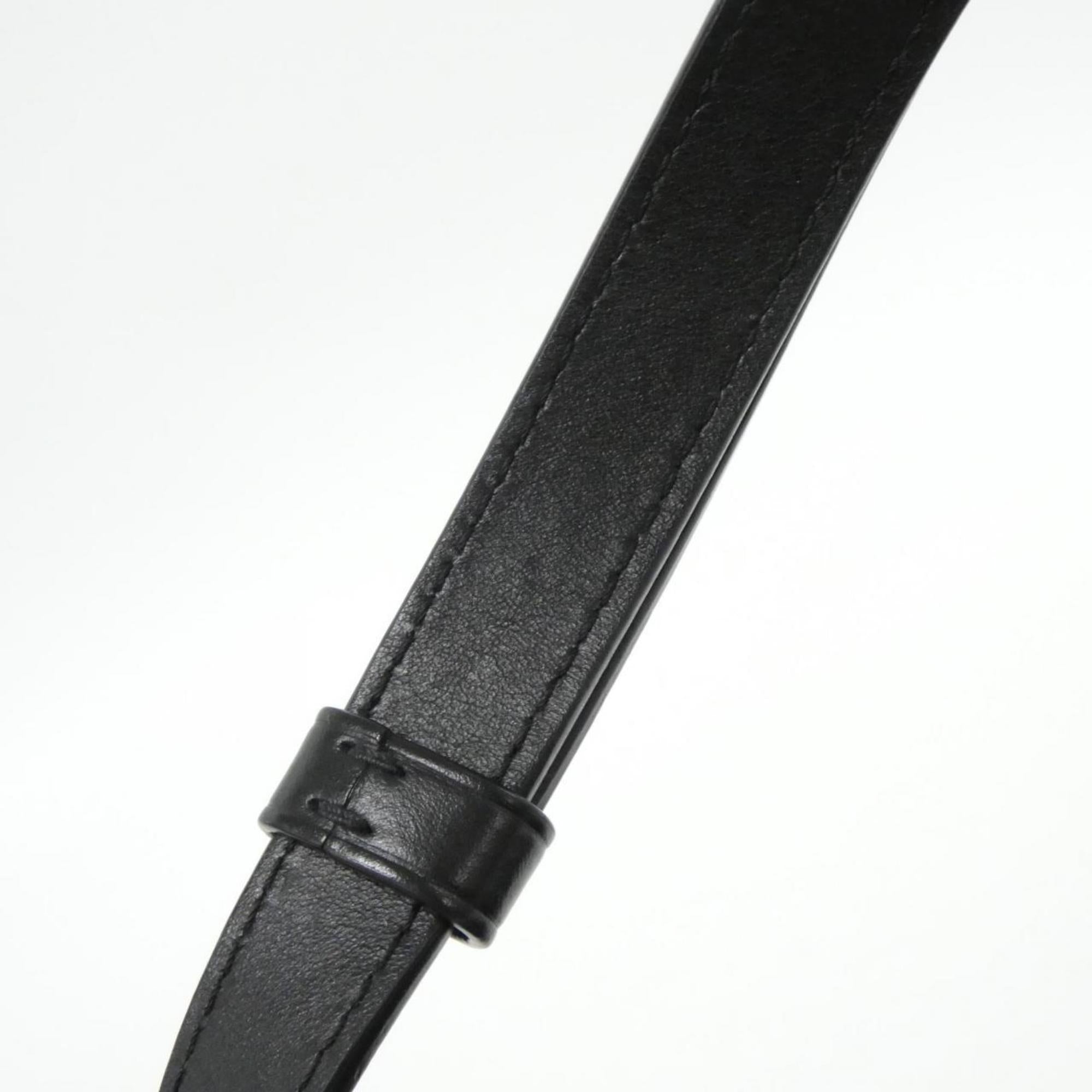 Louis Vuitton Black Leather Shoulder Bag (Pre-Owned)