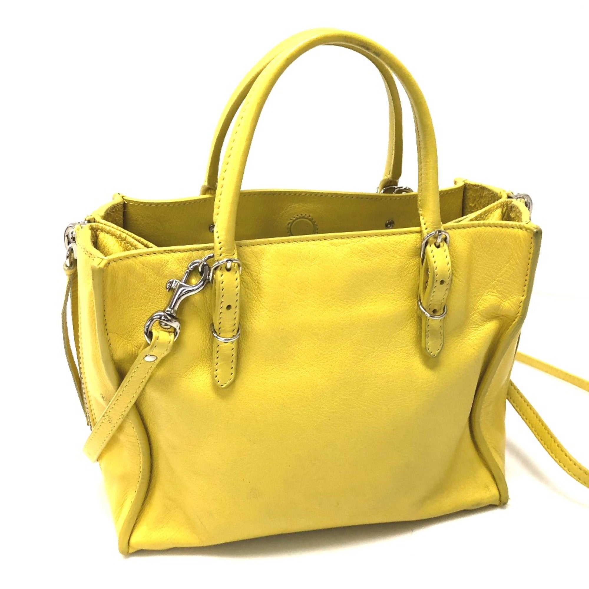 Balenciaga Yellow Leather Shoulder Bag (Pre-Owned)