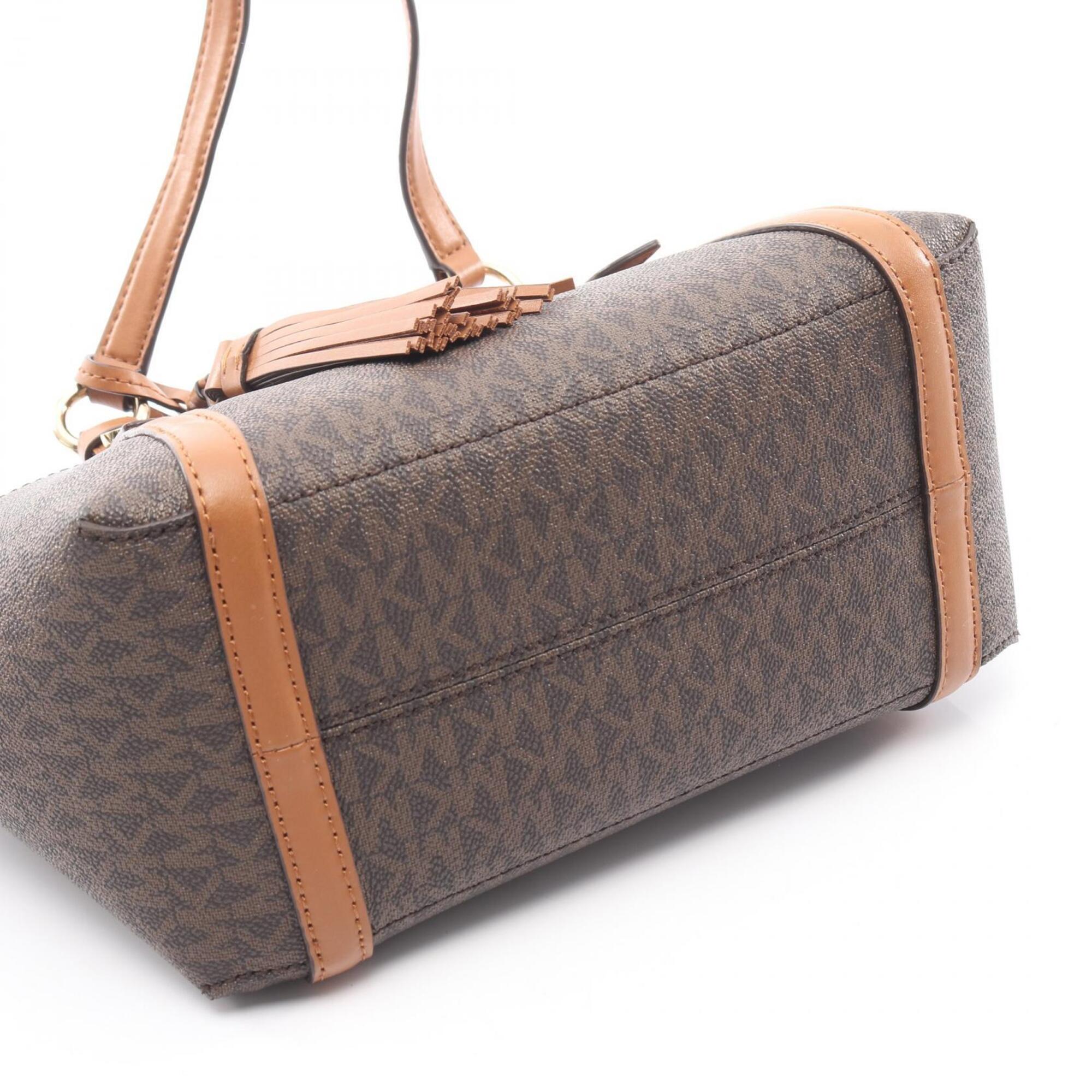 Michael Kors Brown Coated Canvas Leather Handbag (Pre-Owned)