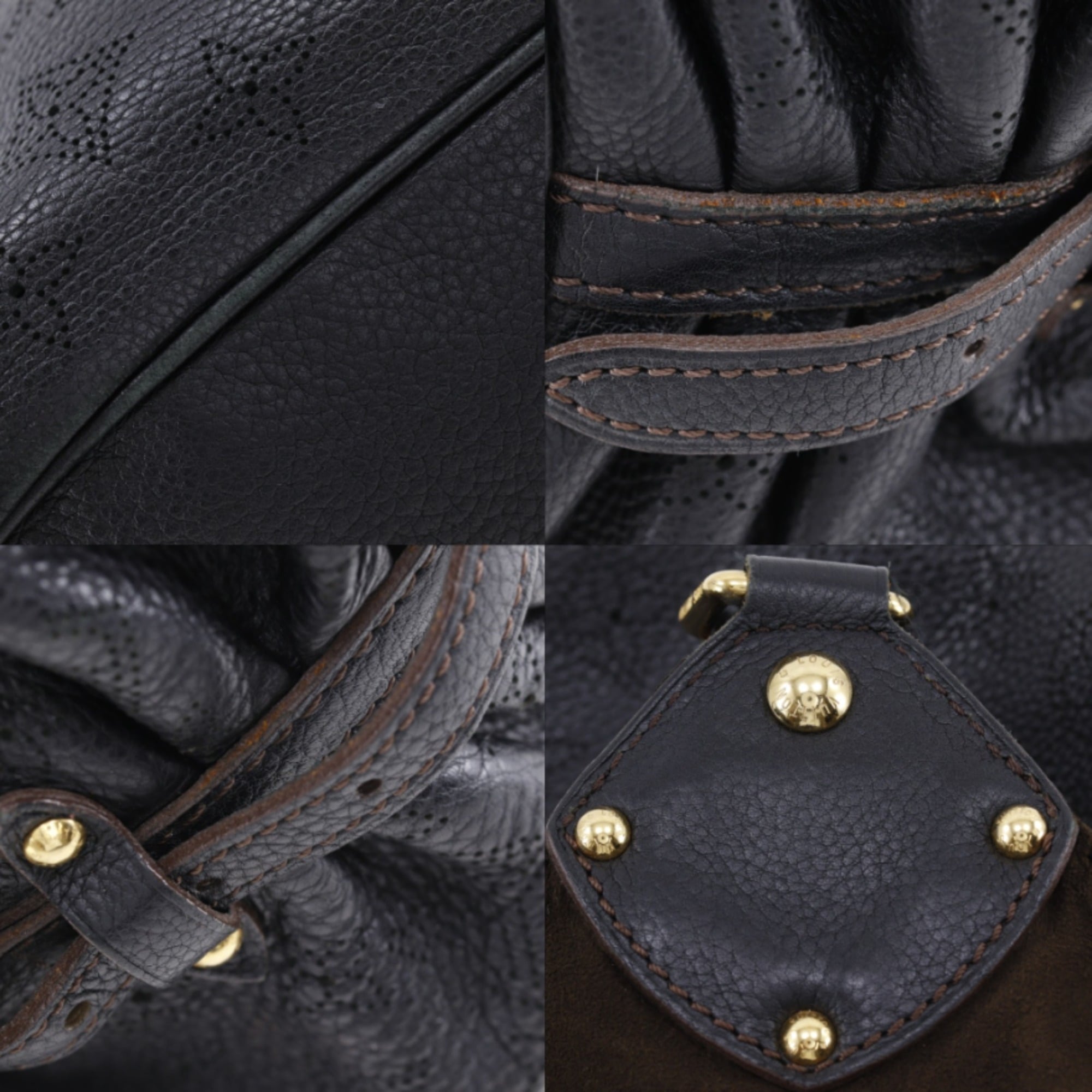 Louis Vuitton Black Noir Mahina Leather Tote Bag (Pre-Owned)