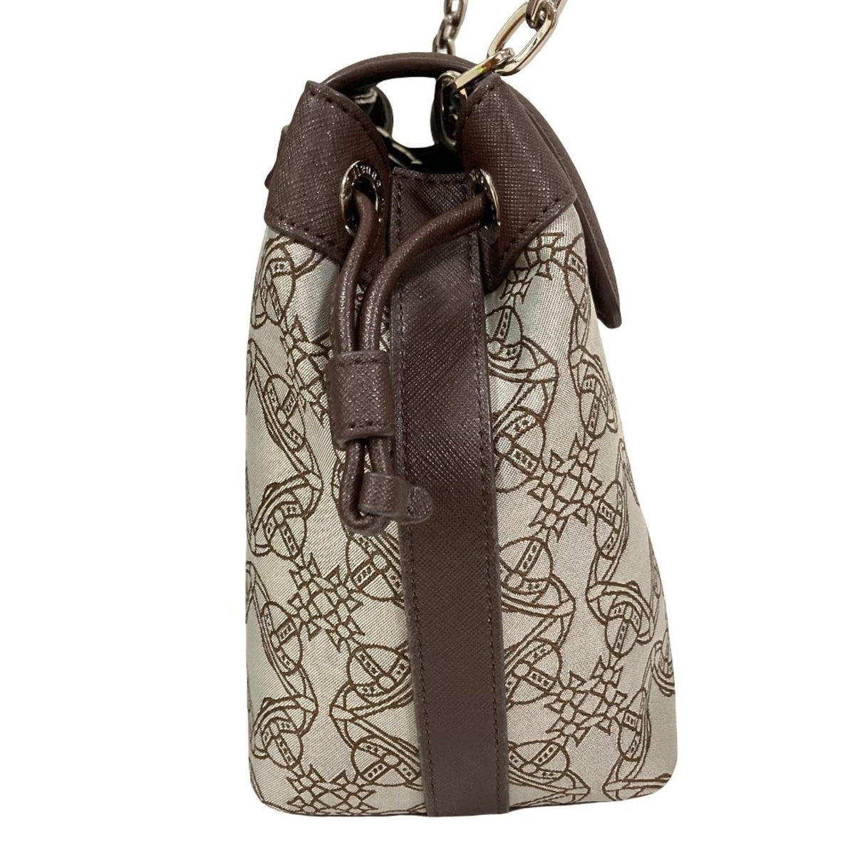 Vivienne Westwood Gray Leather Shoulder Bag (Pre-Owned)