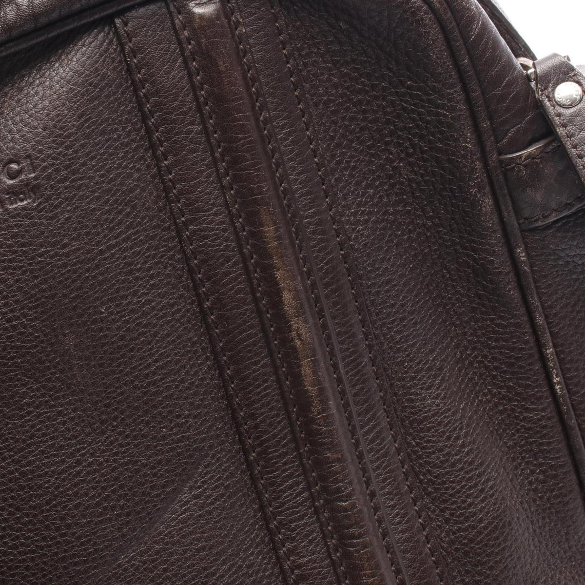 Gucci Brown Leather Handbag Shoulder Bag (Pre-Owned)