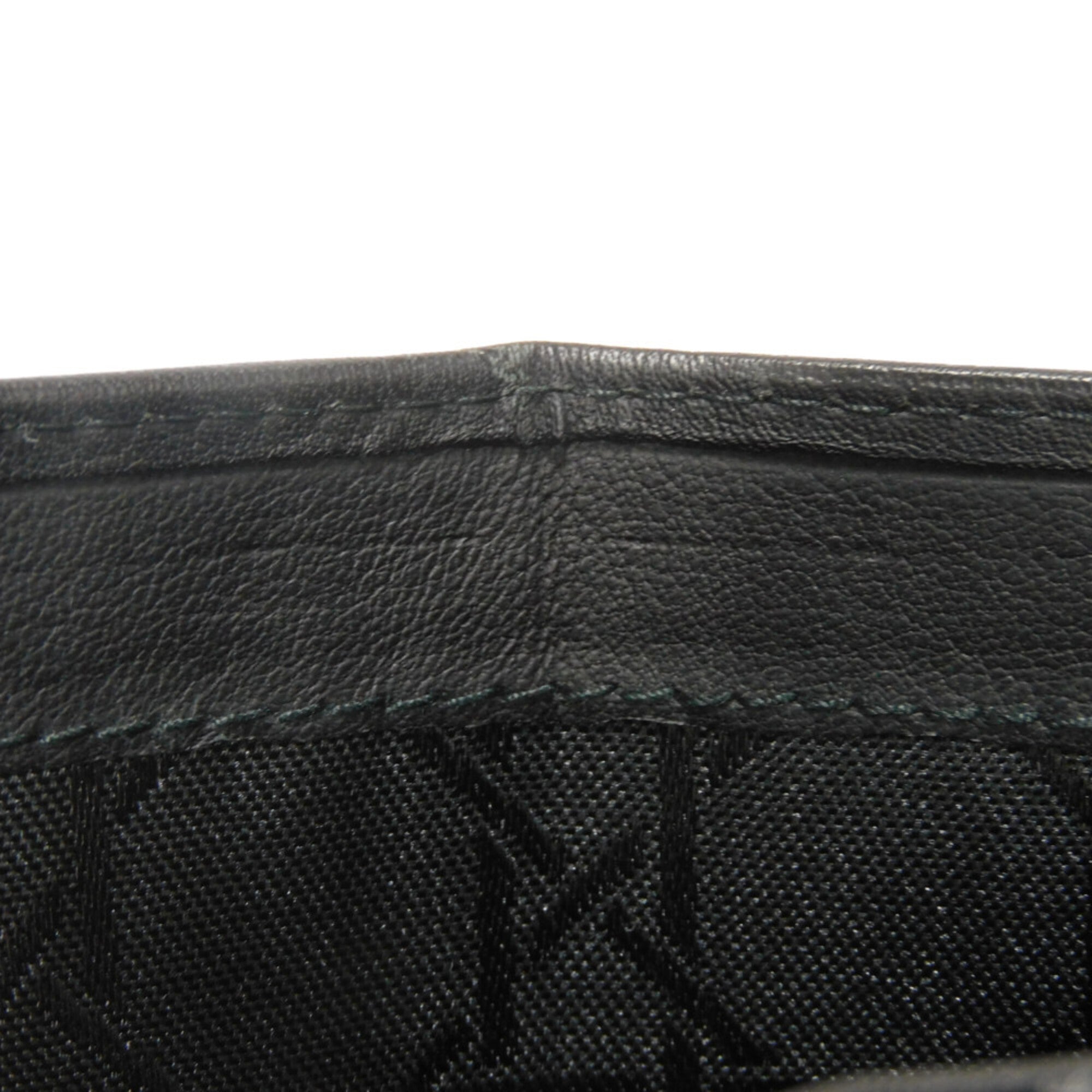 Christian Dior Black Leather Long Bill Wallet (Bi-Fold) (Pre-Owned)
