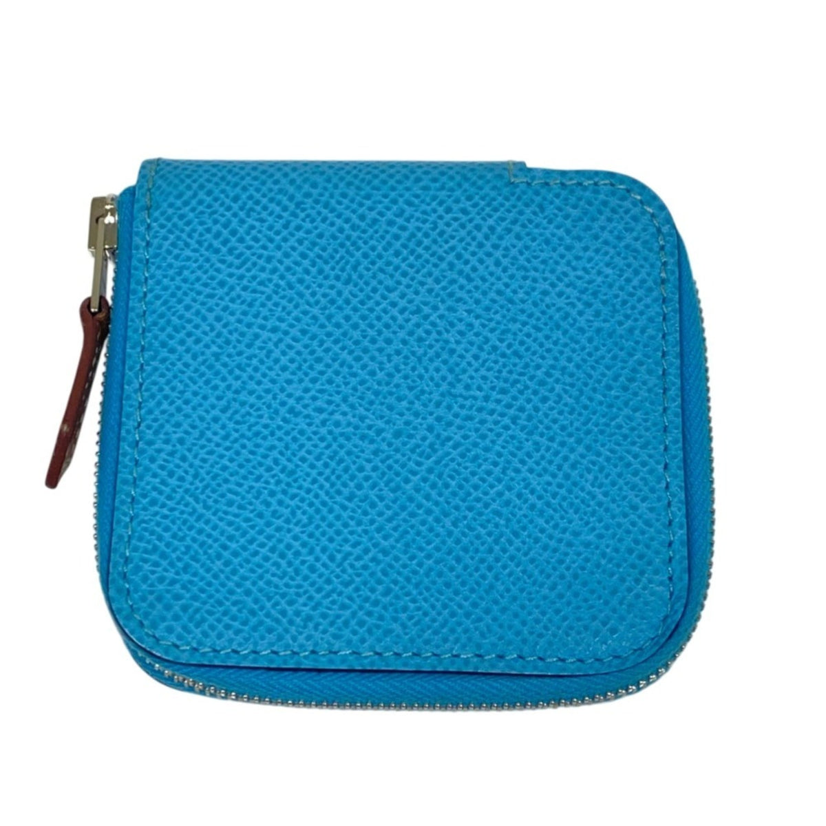 Hermes Blue Epsom Leather Coin Purse/Coin Case (Pre-Owned)