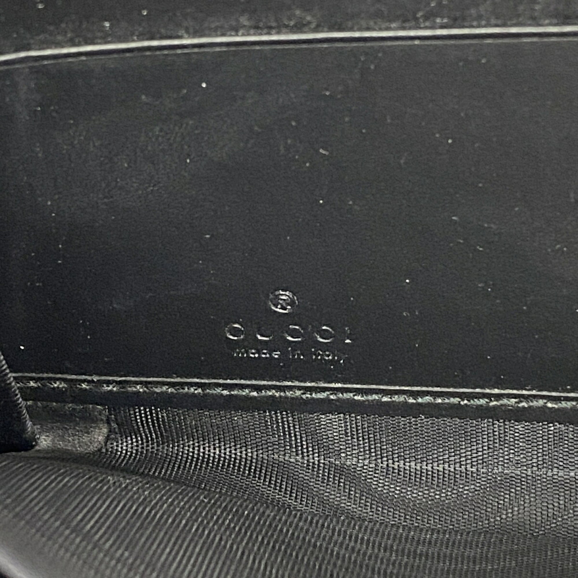 Gucci Black Brown Pvc Long Wallet (Bi-Fold) (Pre-Owned)