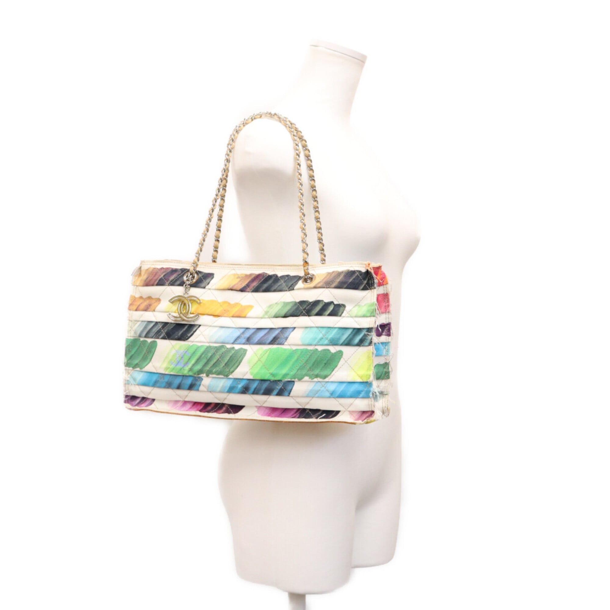 Chanel Multi-Color Canvas Tote Bag (Pre-Owned)