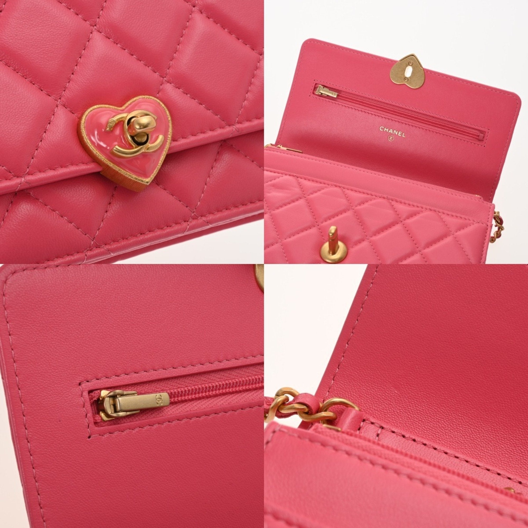 Chanel Pink Leather Shoulder Bag (Pre-Owned)