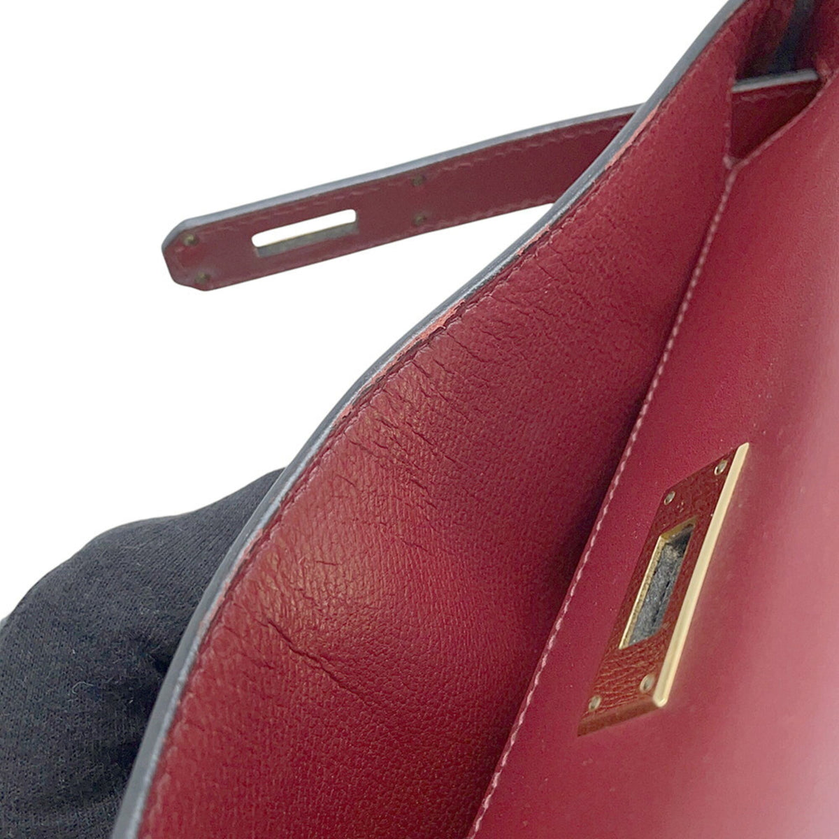 Hermes Multi-Color Rouge Vif Box Calf Leather Leather Handbag (Pre-Owned)