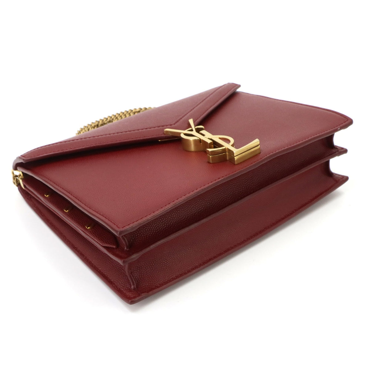 Saint Laurent Red Color Leather Handbag Shoulder Bag (Pre-Owned)