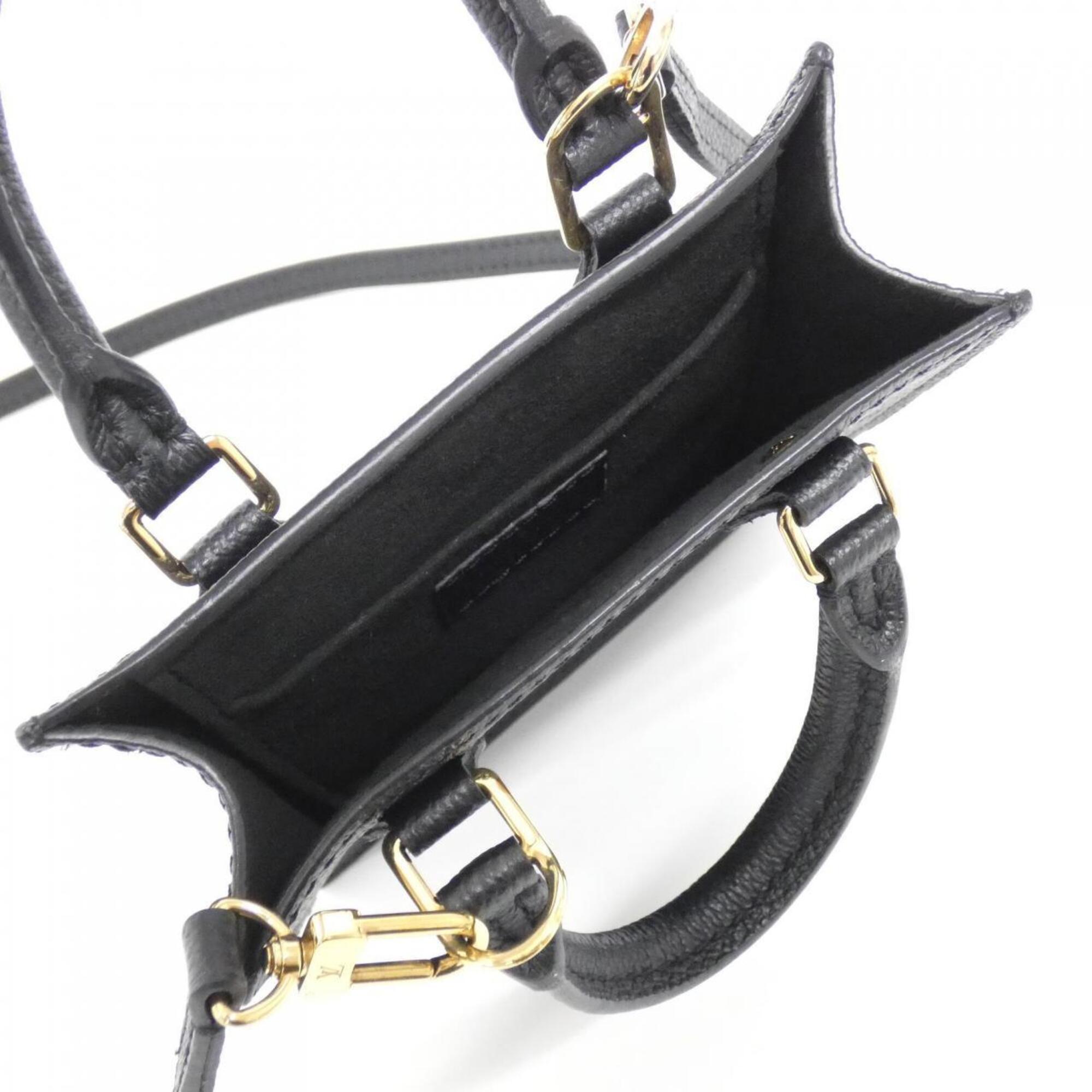 Louis Vuitton Black Leather Handbag (Pre-Owned)