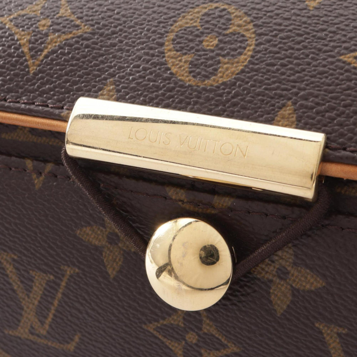 Louis Vuitton Brown Coated Canvas Leather Handbag Shoulder Bag (Pre-Owned)