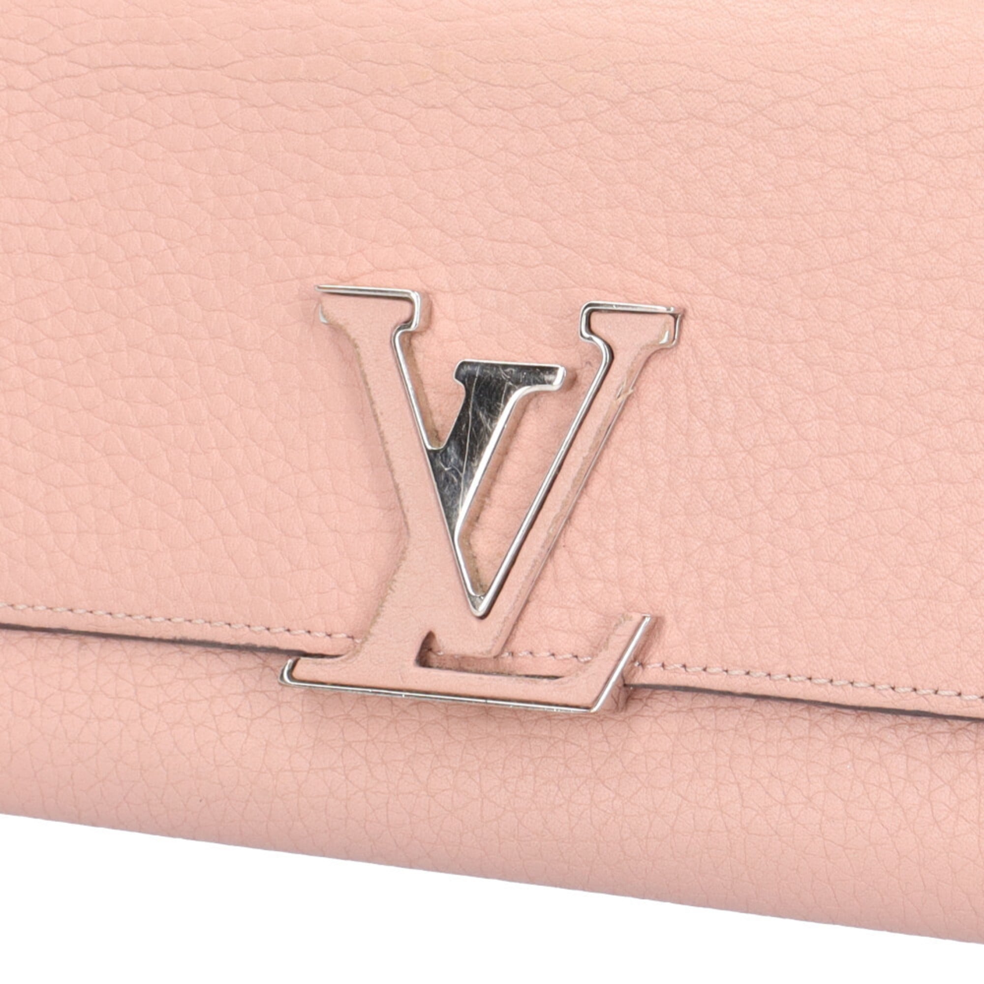 Louis Vuitton Galle Magnolia Or Pink Leather Coin Purse/Coin Case (Pre-Owned)
