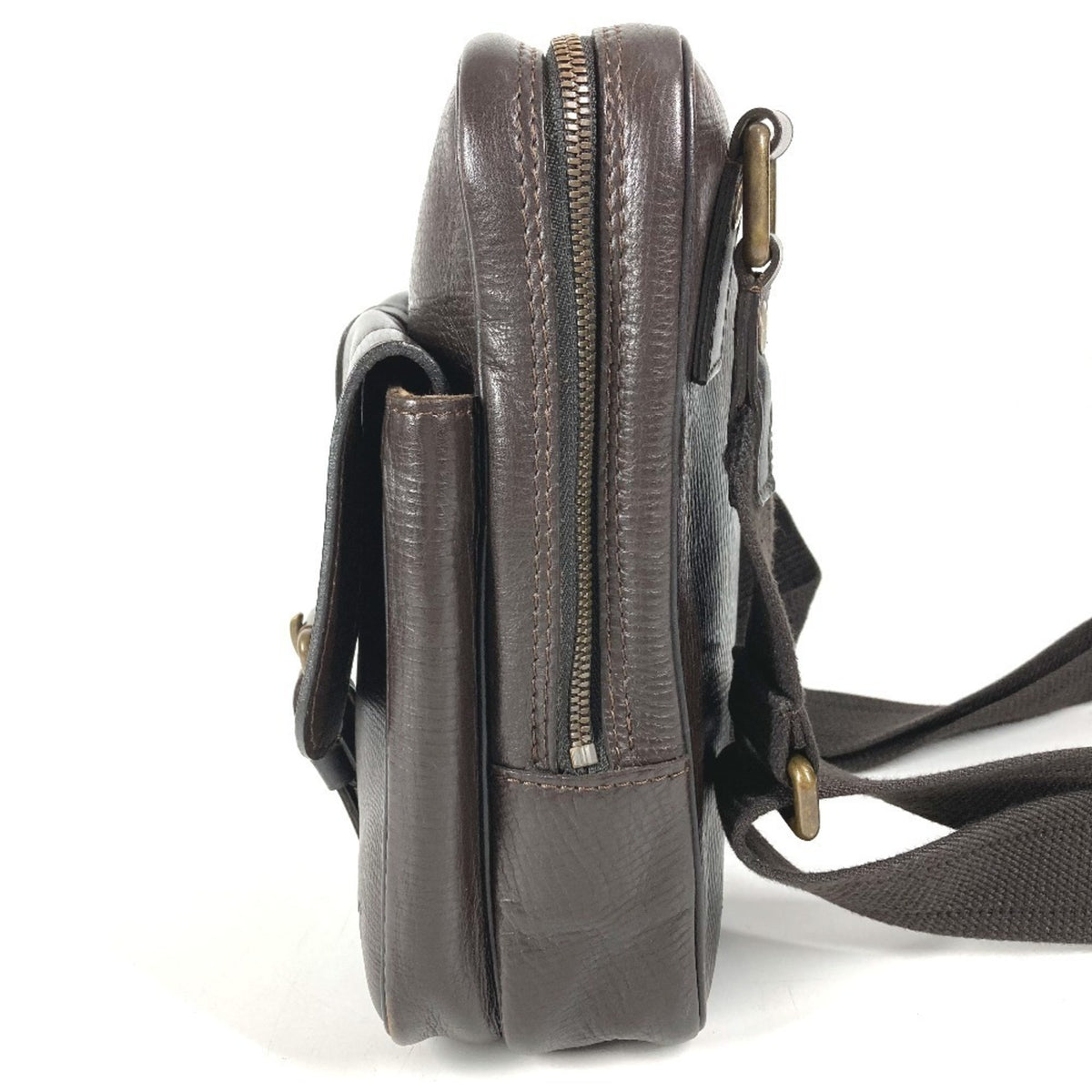 Louis Vuitton Brown Coffee Utah Leather Leather Pochette Shoulder Bag (Pre-Owned)