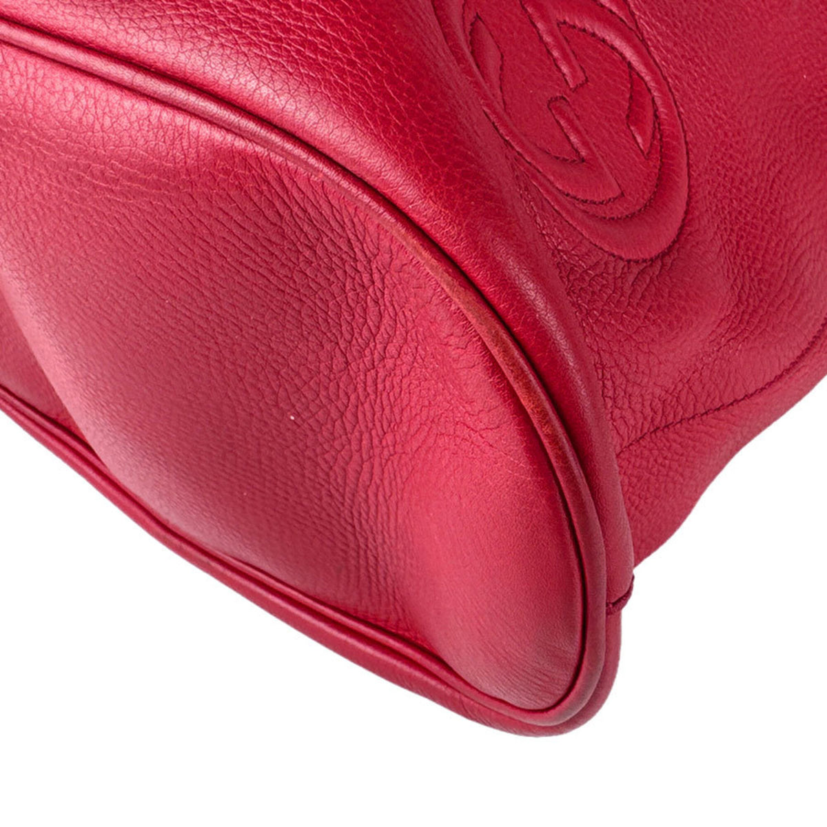 Gucci Red Color Leather Backpack (Pre-Owned)