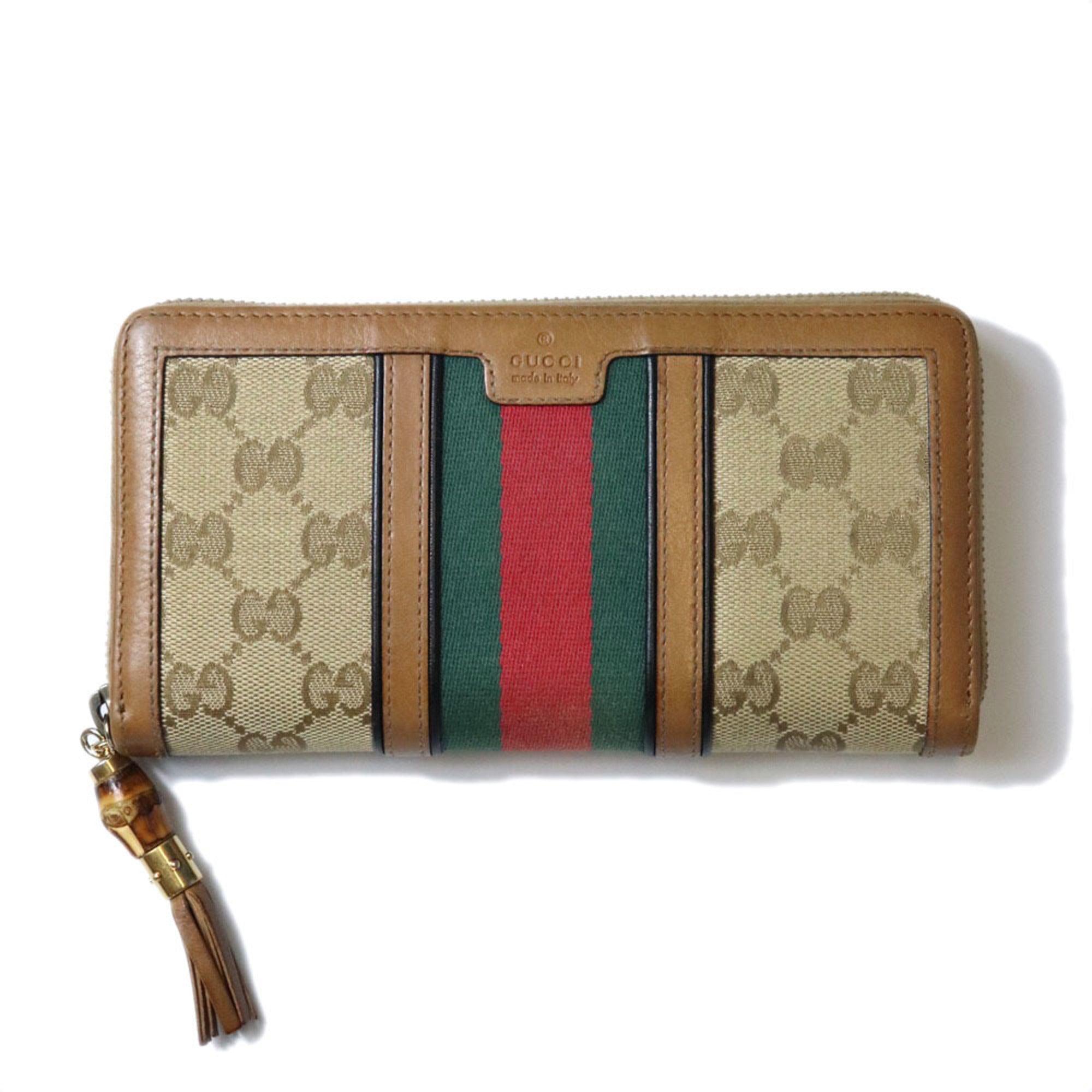 Gucci Brown Gg Canvas Long Wallet (Bi-Fold) (Pre-Owned)