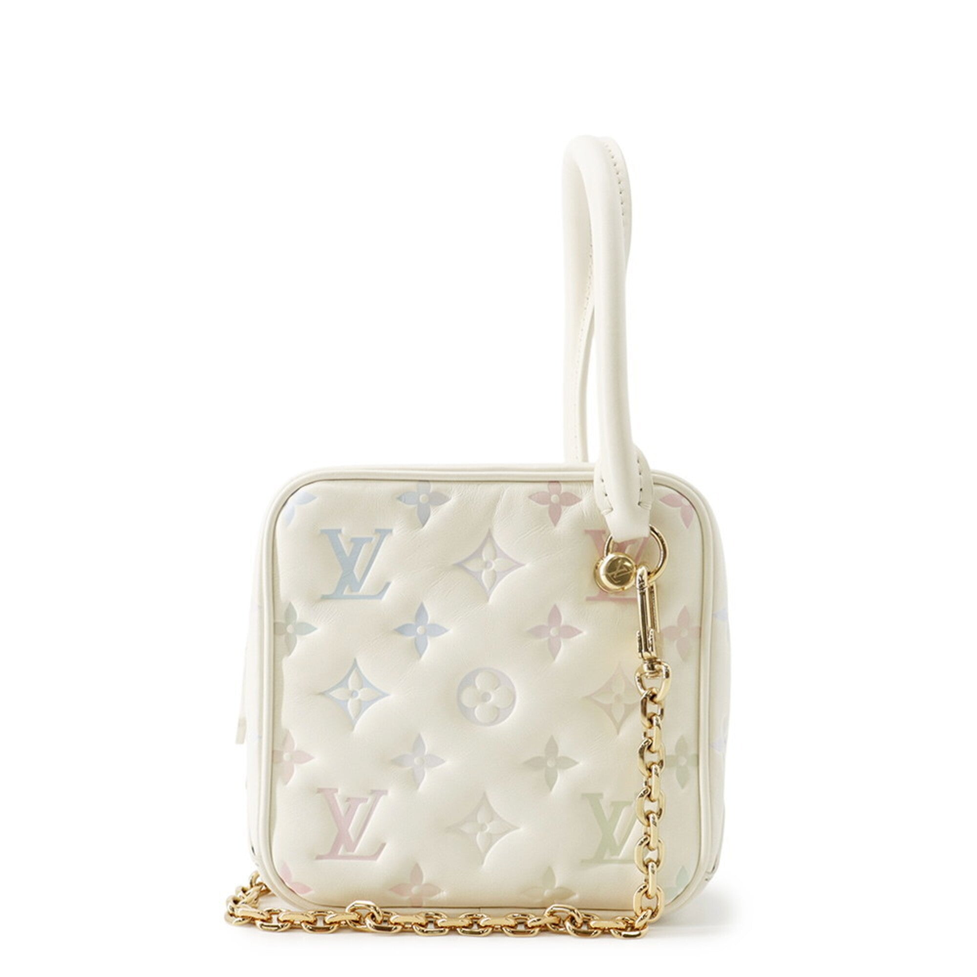 Louis Vuitton Multi-Color White Monogram Handbag Shoulder Bag (Pre-Owned)
