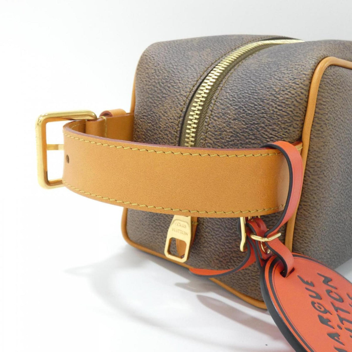 Louis Vuitton Marron Coated Canvas Pouch (Pre-Owned)