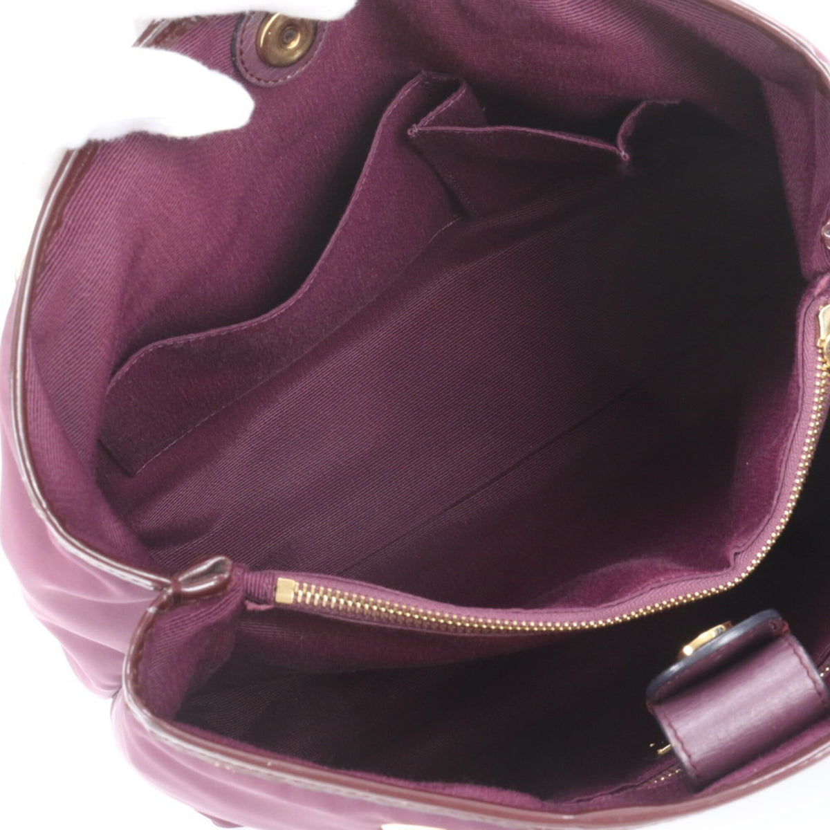 Salvatore Ferragamo Purple Leather Canvas Handbag Shoulder Bag Tote Bag (Pre-Owned)