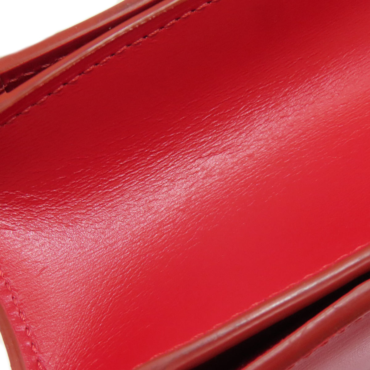 Celine Red Color Leather Shoulder Bag (Pre-Owned)