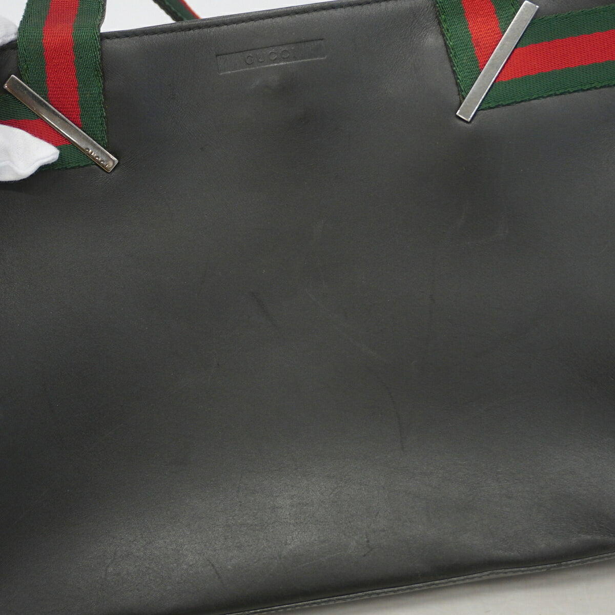 Gucci Black Leather Tote Bag (Pre-Owned)