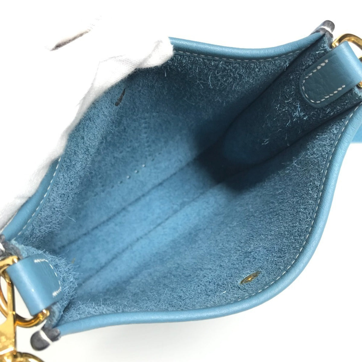 Hermes Blue Taurillon Clemence Leather Pochette Shoulder Bag (Pre-Owned)