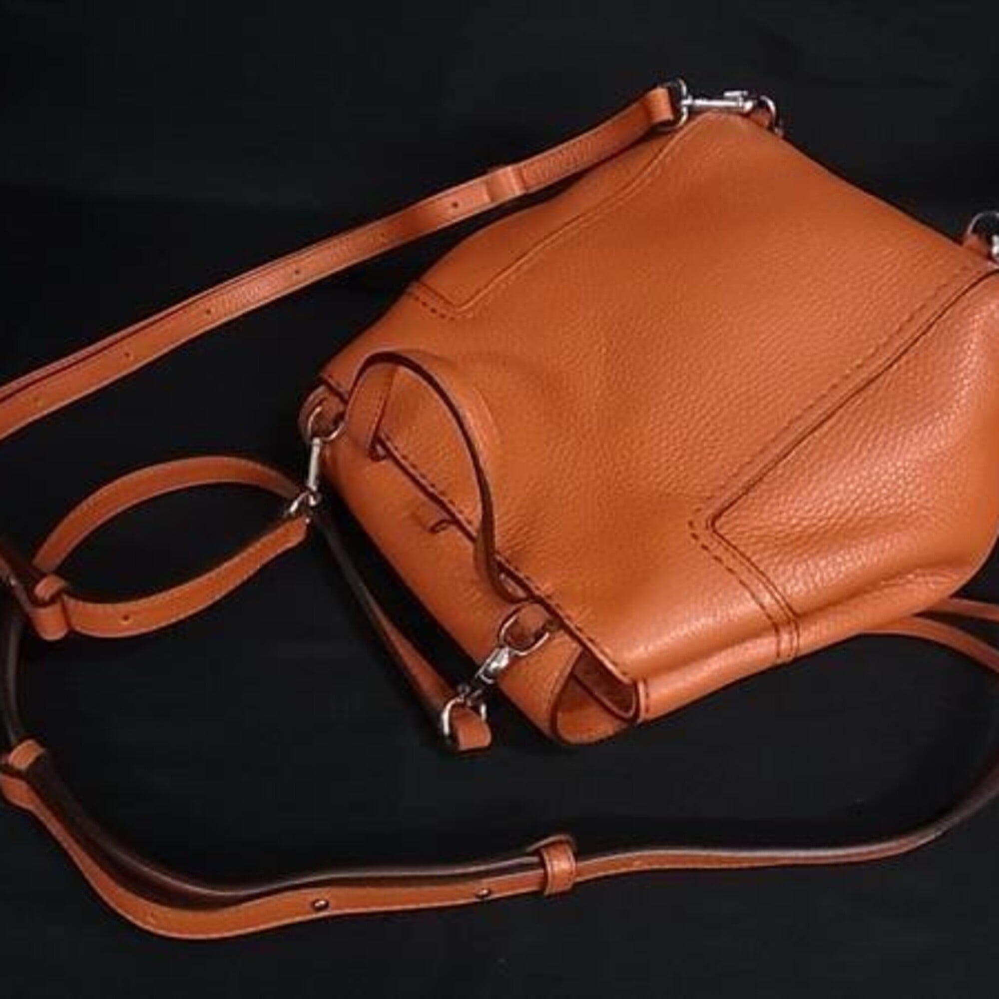 Tod's Orange Leather Backpack (Pre-Owned)