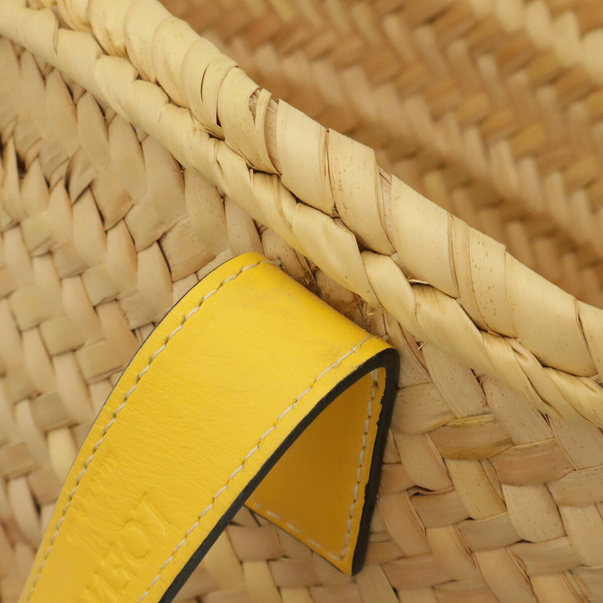 Loewe Yellow Leather Basket Handbag (Pre-Owned)