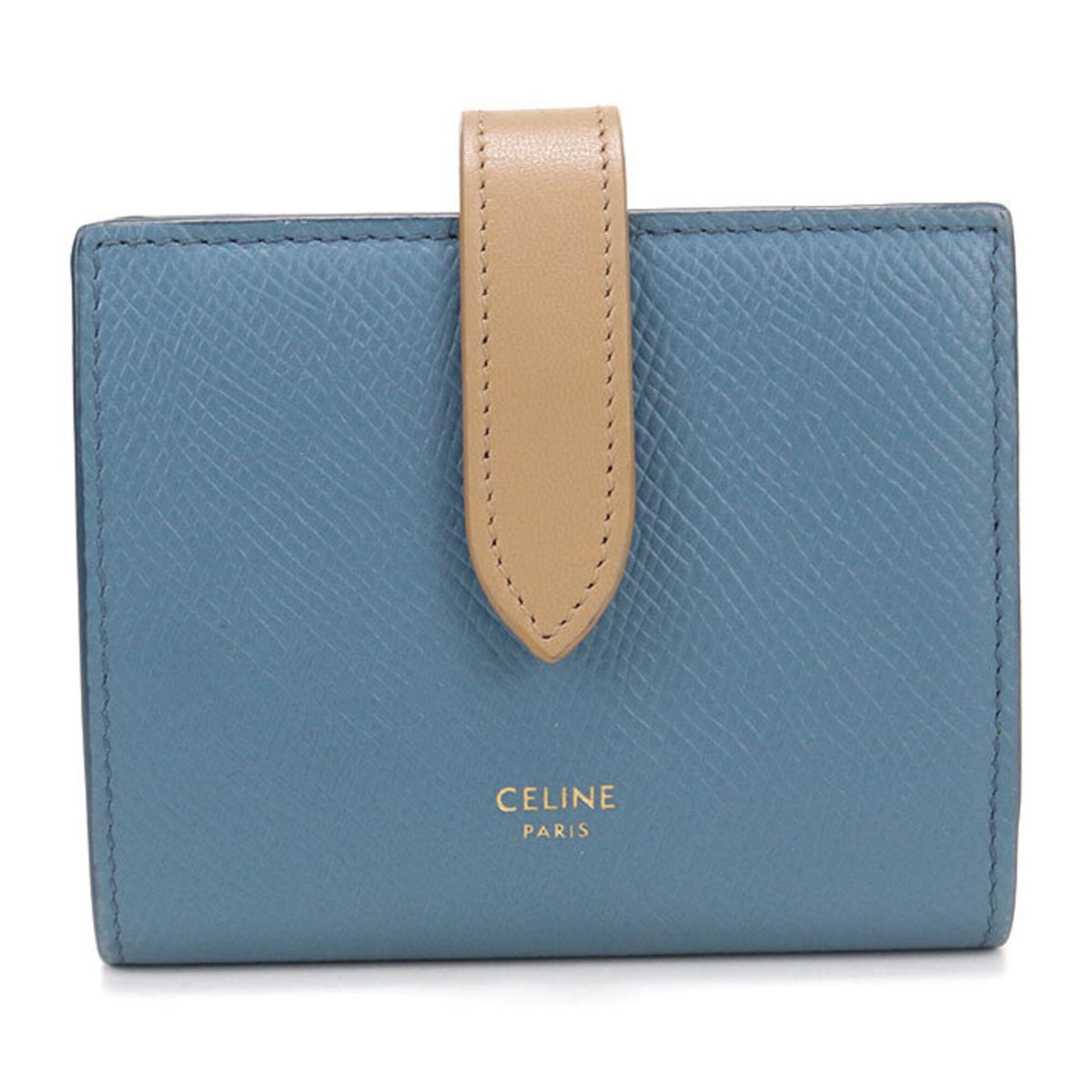 Celine Blue Leather Wallet (Bi-Fold) (Pre-Owned)