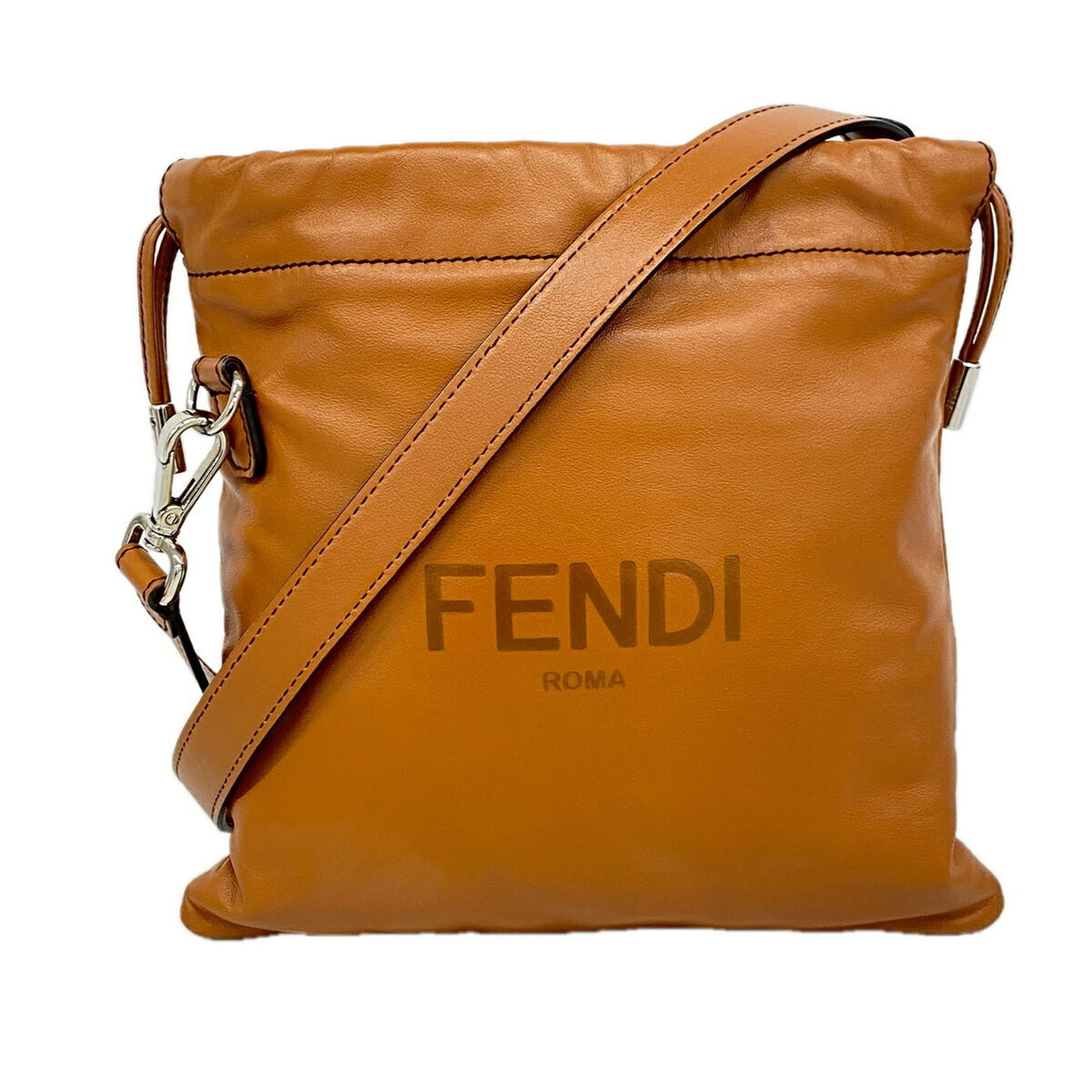 Fendi Brown Leather Shoulder Bag (Pre-Owned)