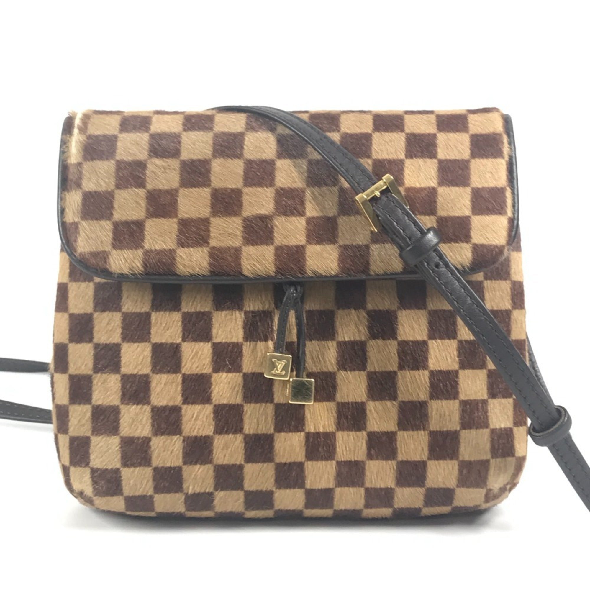Louis Vuitton Brown Ebene Leather Pochette Shoulder Bag (Pre-Owned)